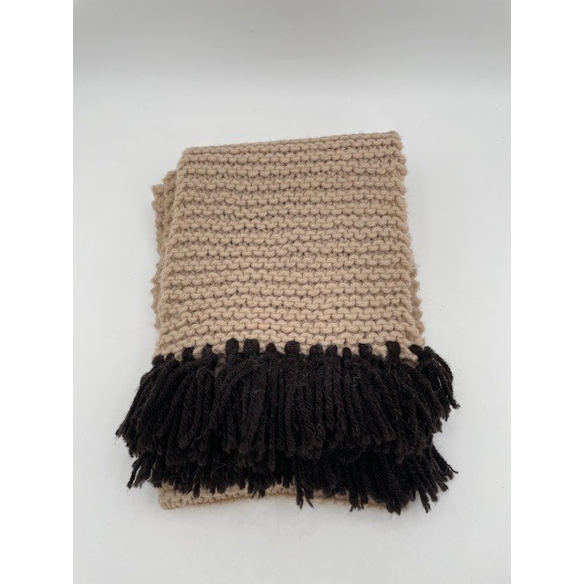 Homemade Tan and Brown Scarf
