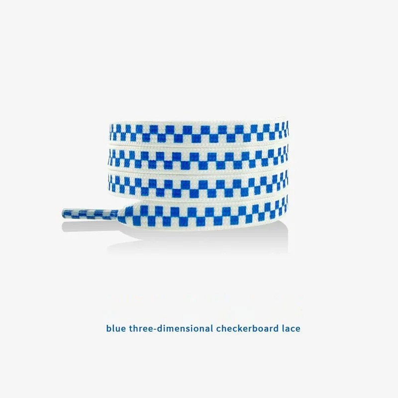 Classic Flat Checkerboard Shoelaces for Sneakers AF1 Wave Shoelace Sports Casual
