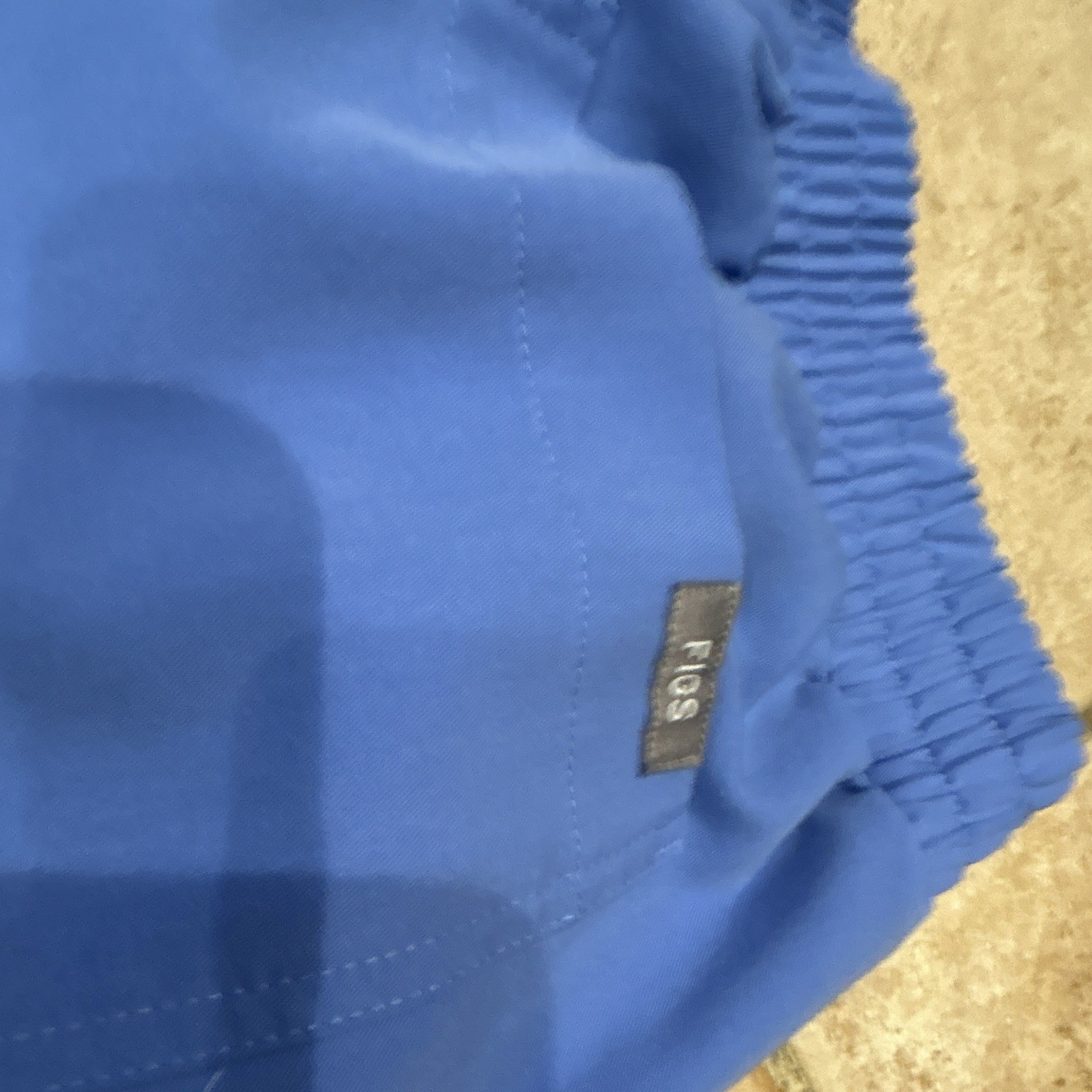 FIGS Unisex Blue Solid Medical Scrub Pants with Drawstring Waistband Bottoms