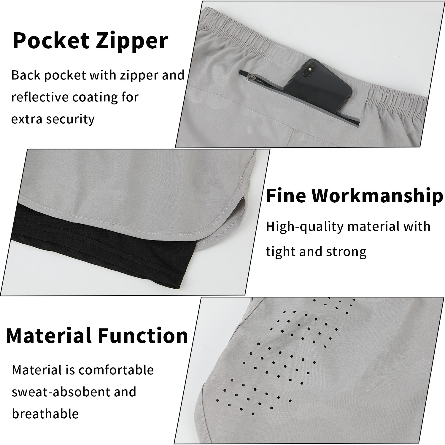 Mens Summer Workout Pants Training Shorts Quick Dry Pants Sports Fitness Shorts
