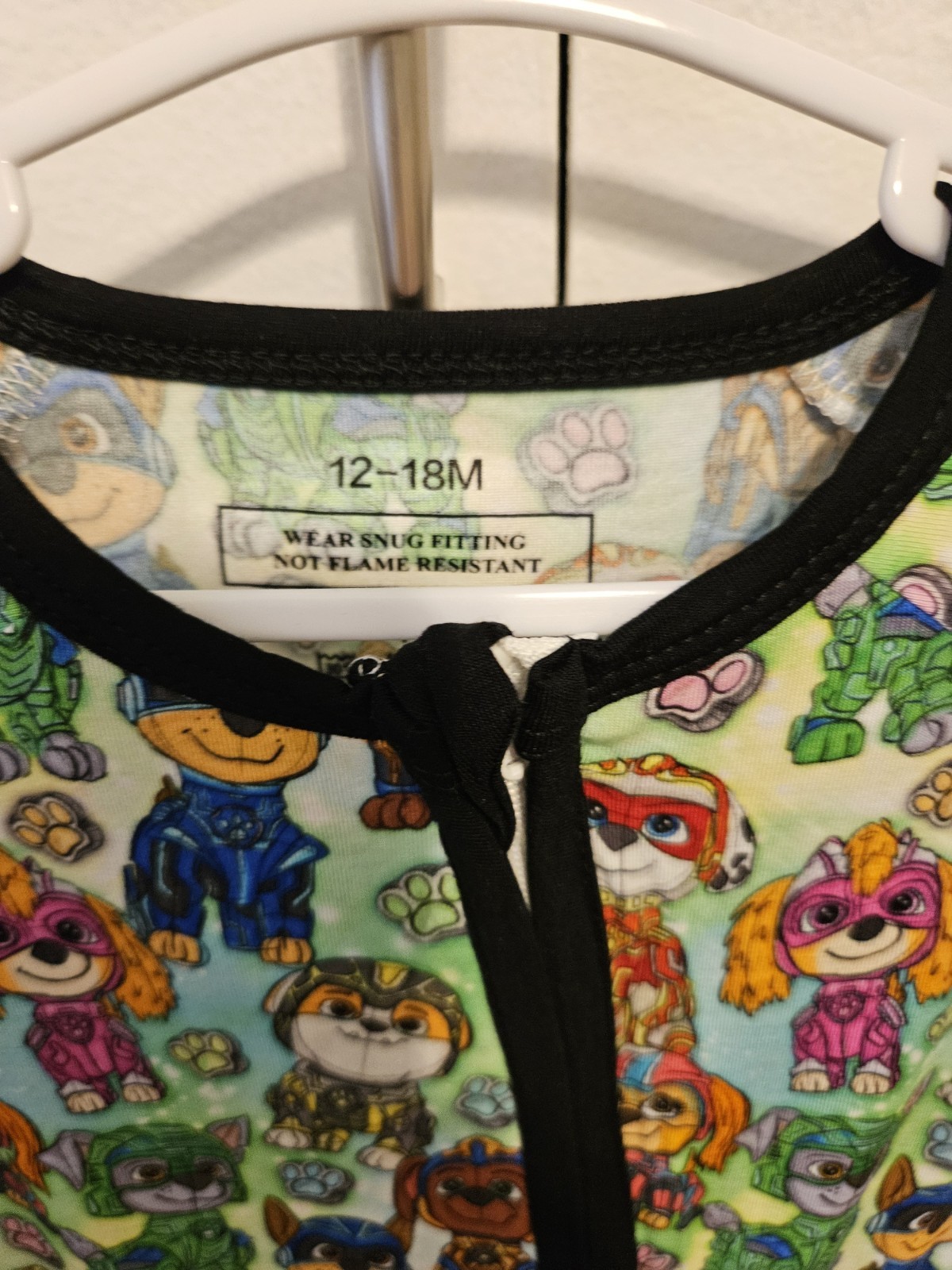 Paw Patrol Graphic Print Bamboo Zip Sleeper One Piece Long Sleeve 12-18M