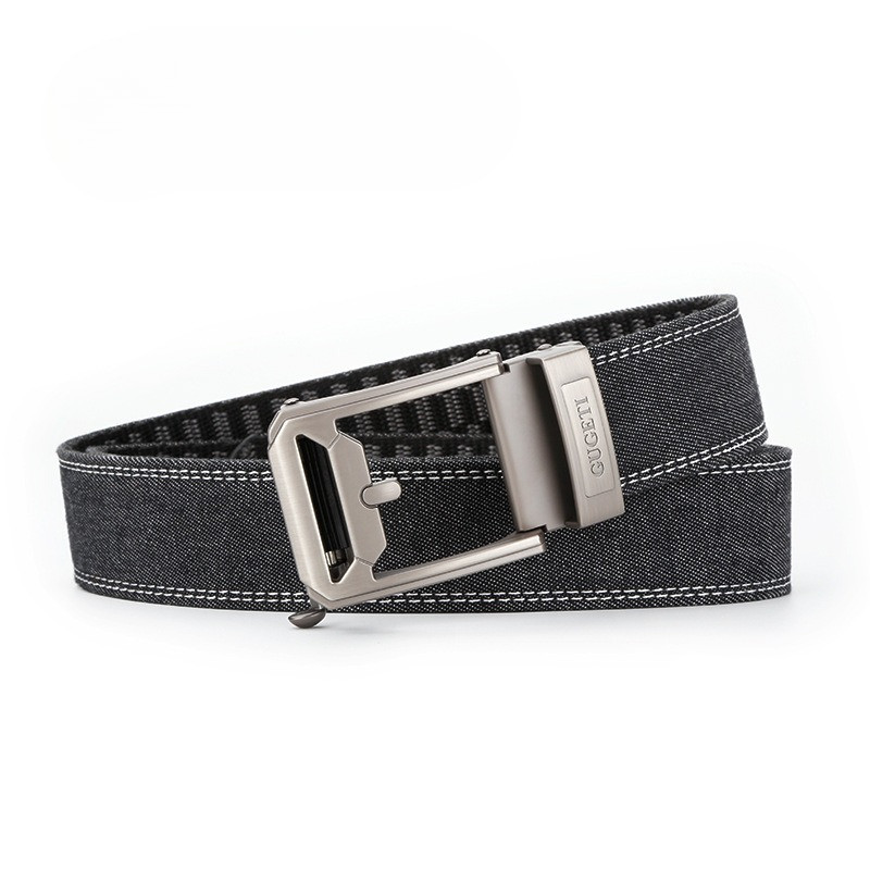 Men’s Belt Pin Buckle Business Denim Canvas Nylon for Trouser Heavy Duty 3.5cm
