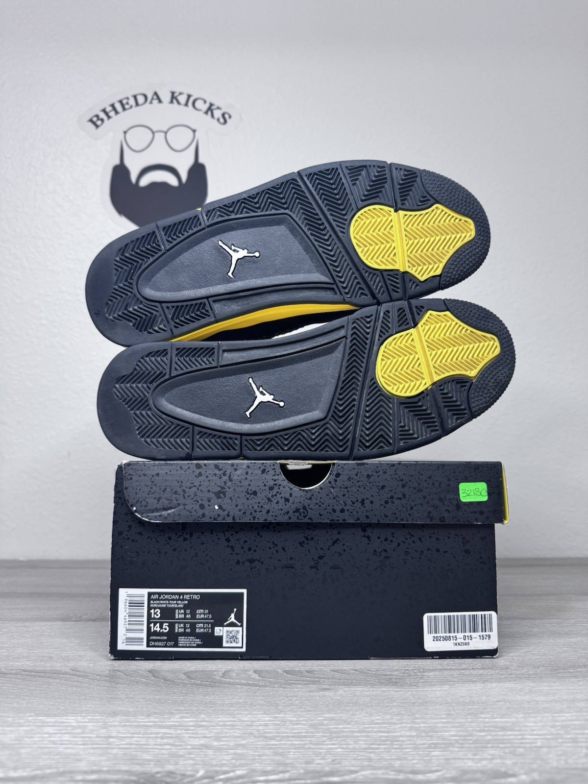 Size 13 – Air Jordan 4 Thunder Retro Size 13 Mens Black Sneakers 2023 DH6927-017