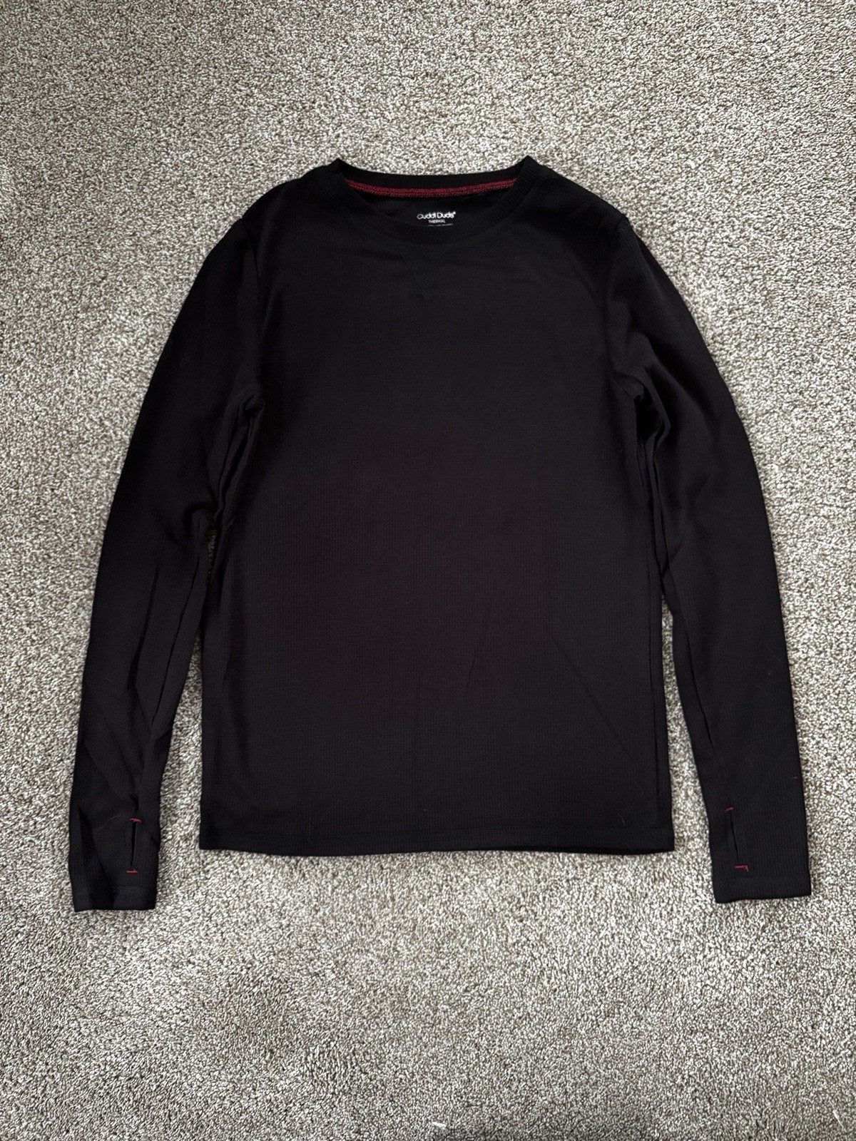 Boys Thermal 2 pc. Long Sleeve Crew & Pant Set In Black Size XL 16-18