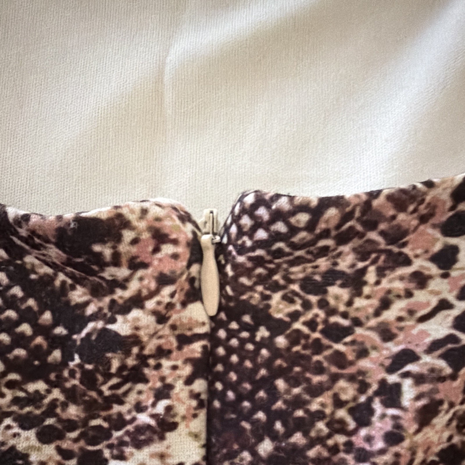 Wild Fable Women’s M Brown Snake Print Square Neck Mini Slip Dress Zipper
