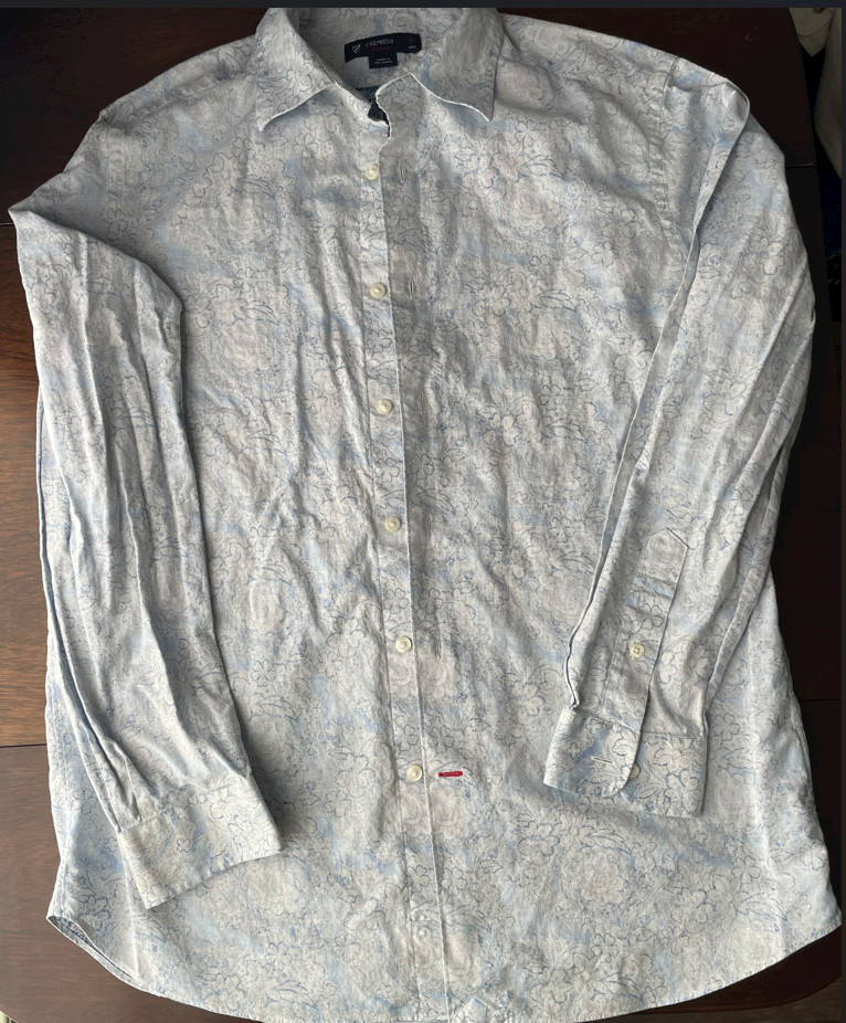 Cremieux Classics Mens M Button Down Shirt Premium 100% Cotton Floral Paisley