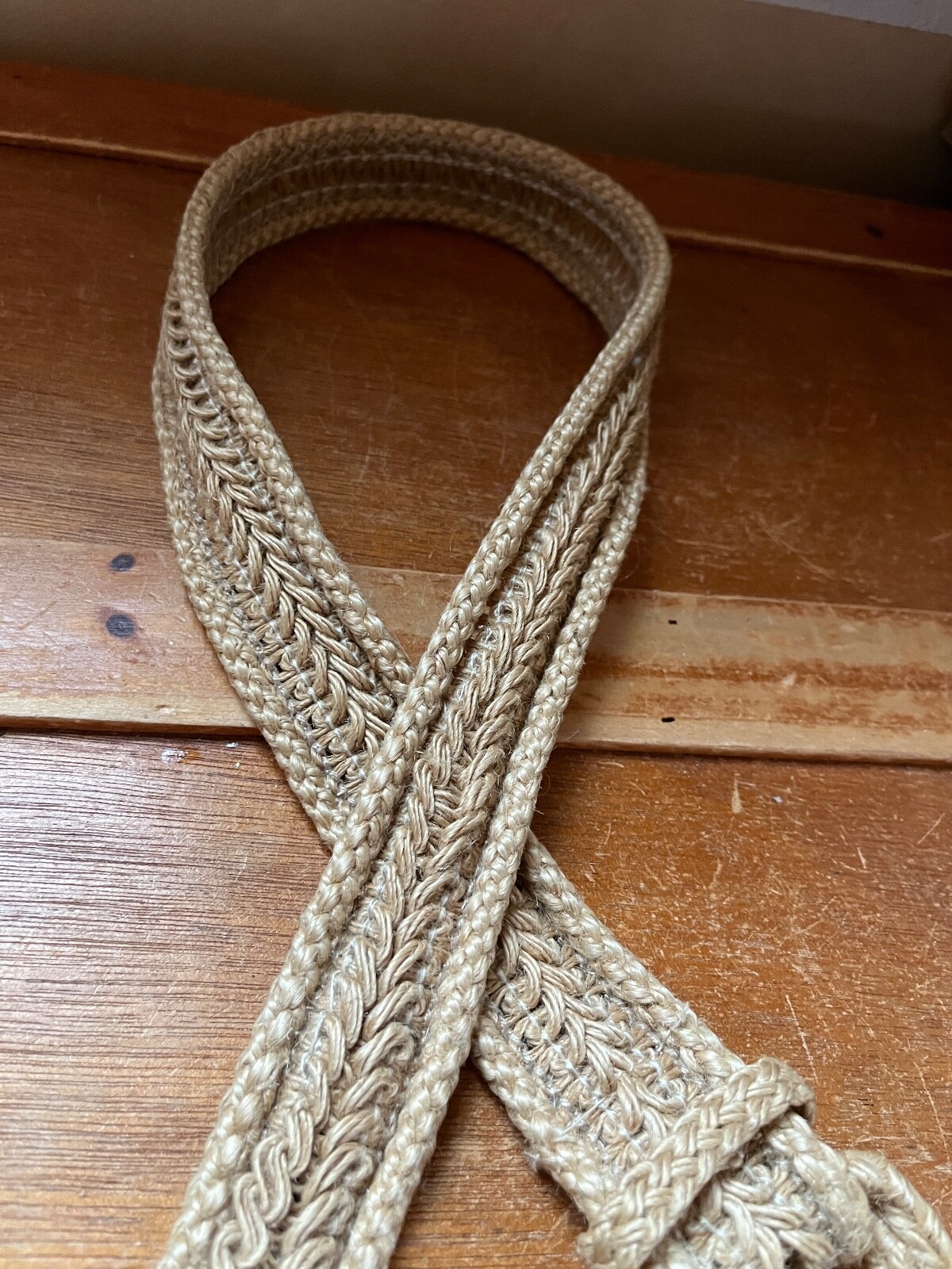 Woven Twine Belt w Covered Buckle – 30.5 inches long not including buckle x 1 an