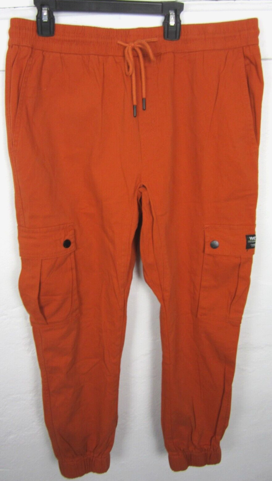 WESC Orange Jogger Pants Slim Utility Cargo Men’s L / Women’s XL Sweden