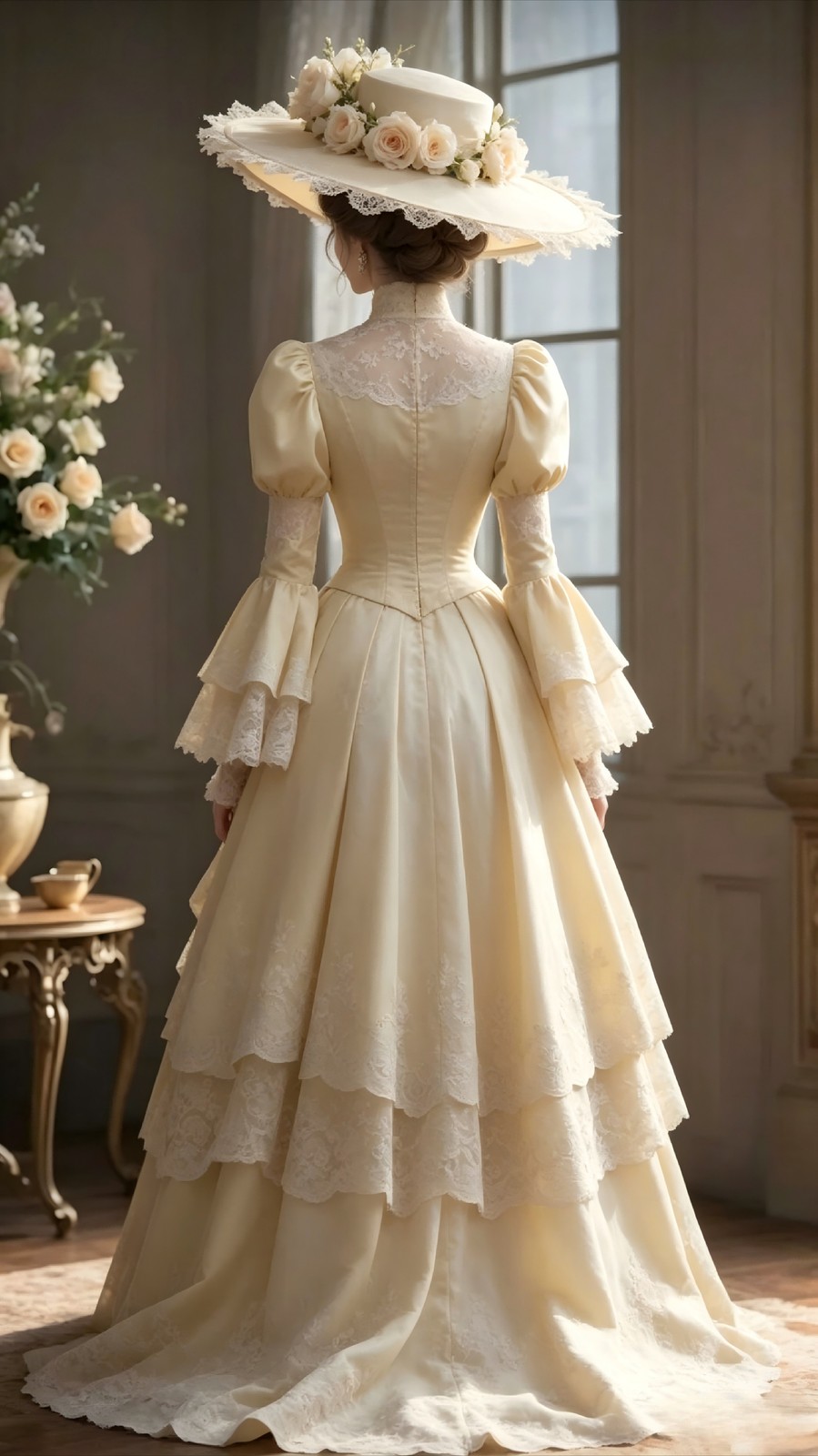 Victorian Yellow Ball Gown Edwardian Renaissance Historical Dresses For Cosplay
