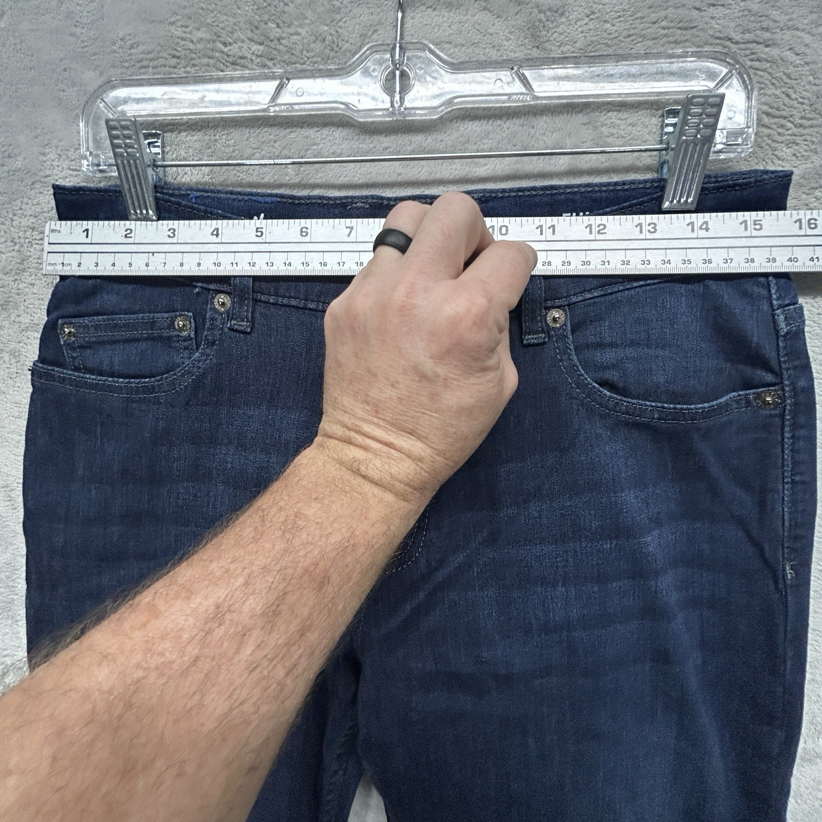 Mugsy Fultons Jeans Men’s 32×34 Blue Denim Stretch 5-Pocket Casual FLX3NFU.