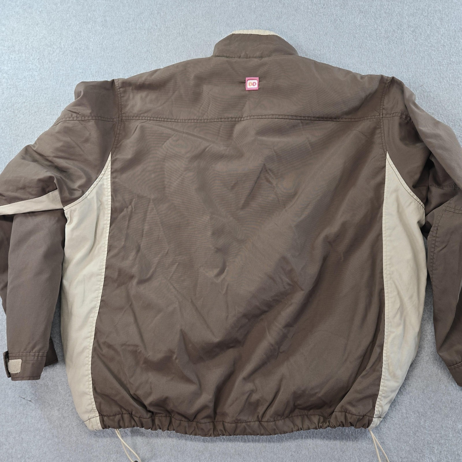Dunkin’ Donuts Jacket Mens 2XL Brown Windbreaker Lined Insulated Pockets Logo
