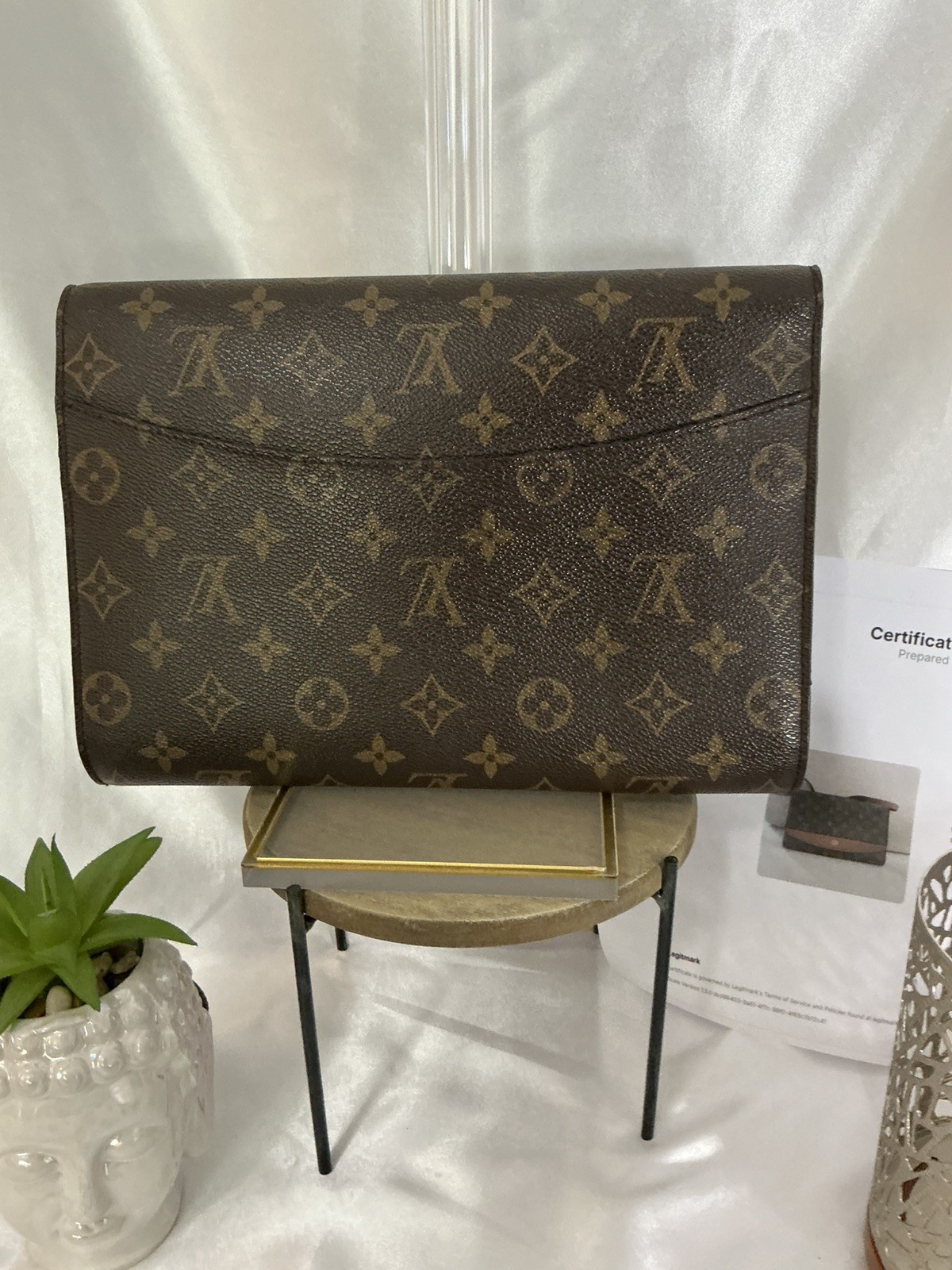 LOUIS VUITTON Monogram Bordeaux Shoulder Bag with COA Preloved Good 👜