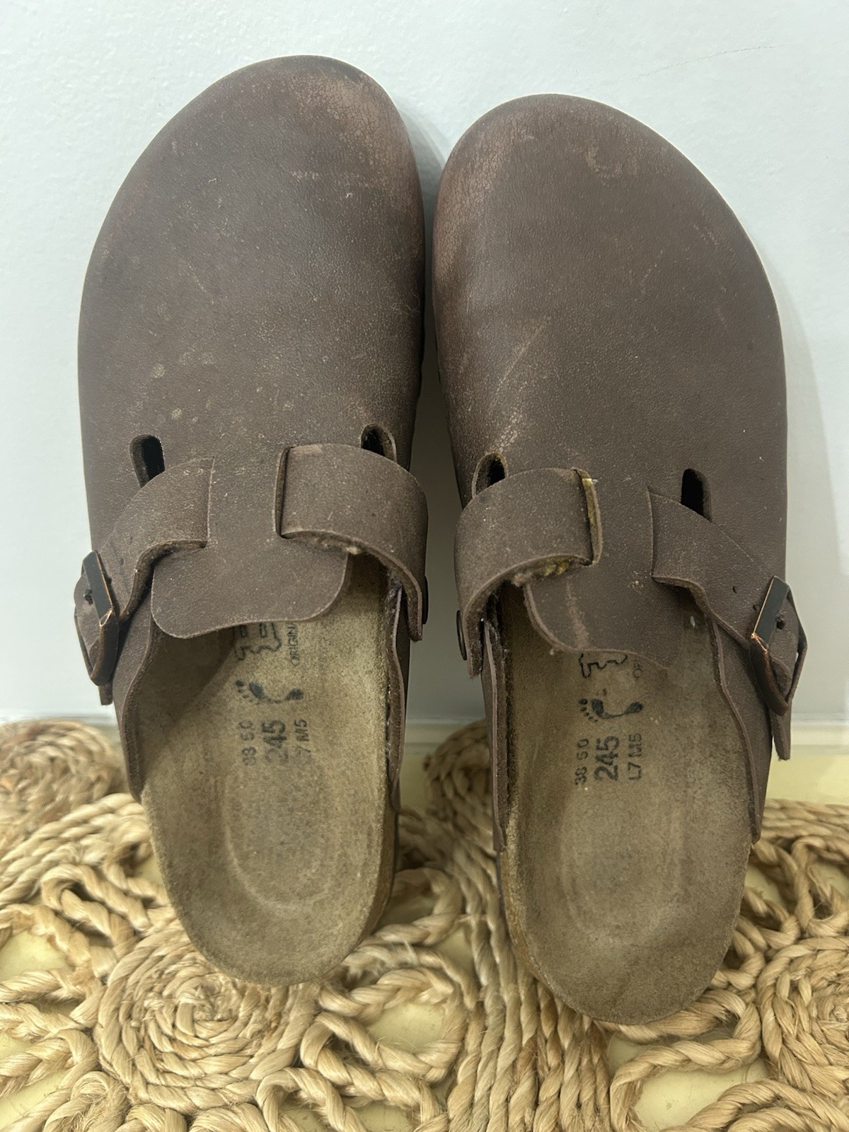 Birkenstock Birkis Boston Style Brown Slip On Clogs Size EU 38 US 7.5