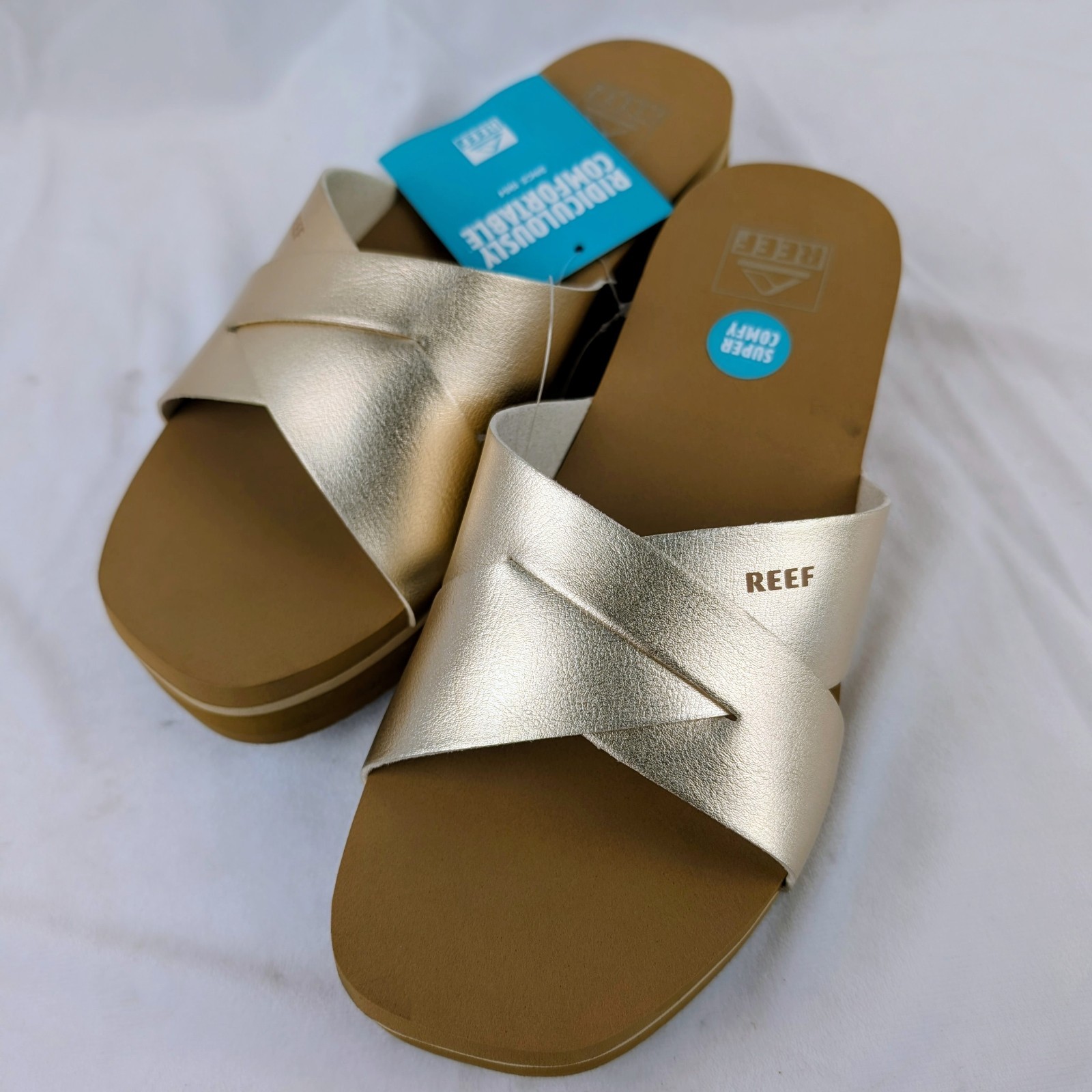 REEF Women’s Hali Hi X-Slide Champagne Size 11