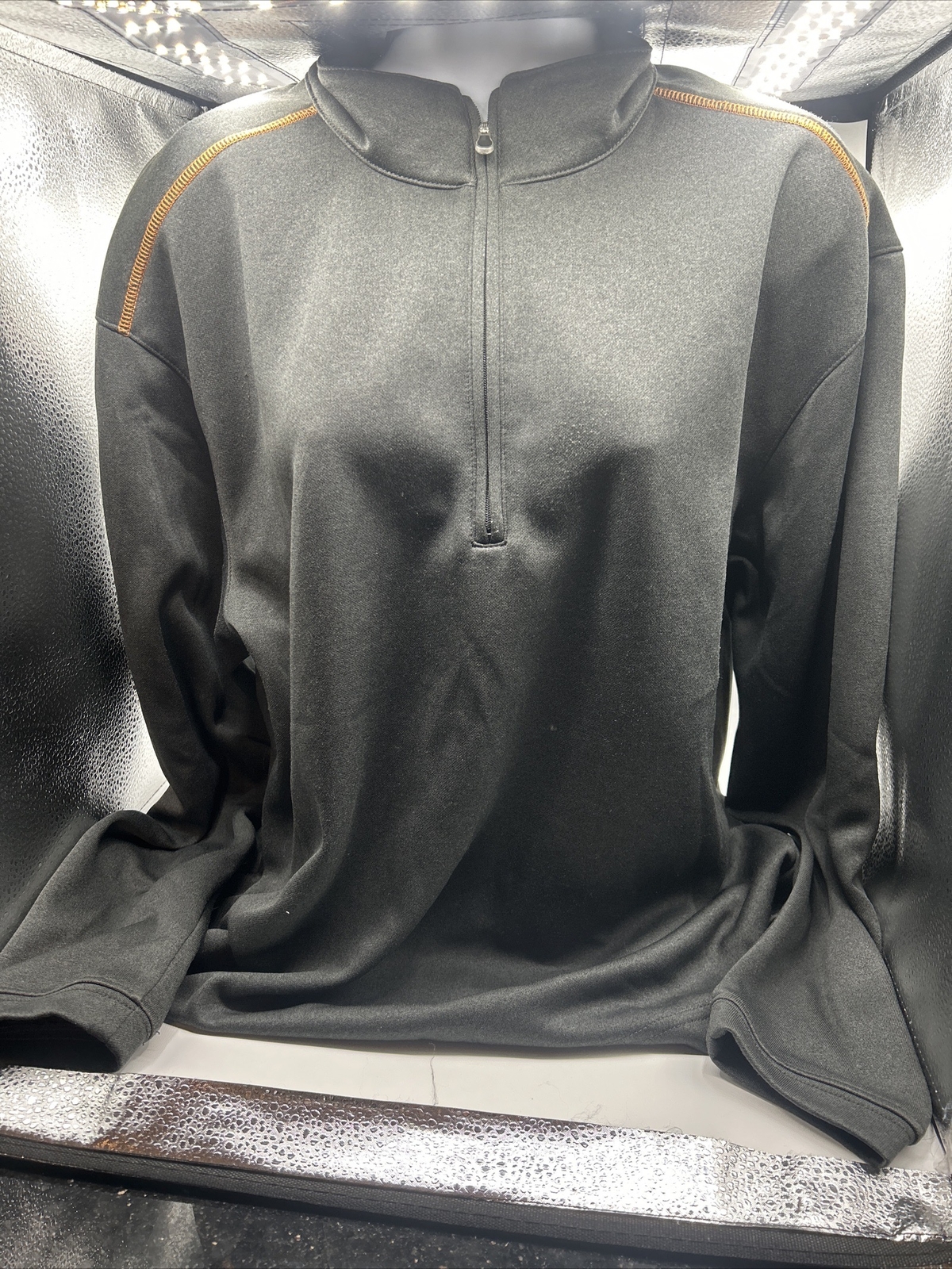 Pebble Beach Performance Jacket Charcoal Gray Orange Accents Medium