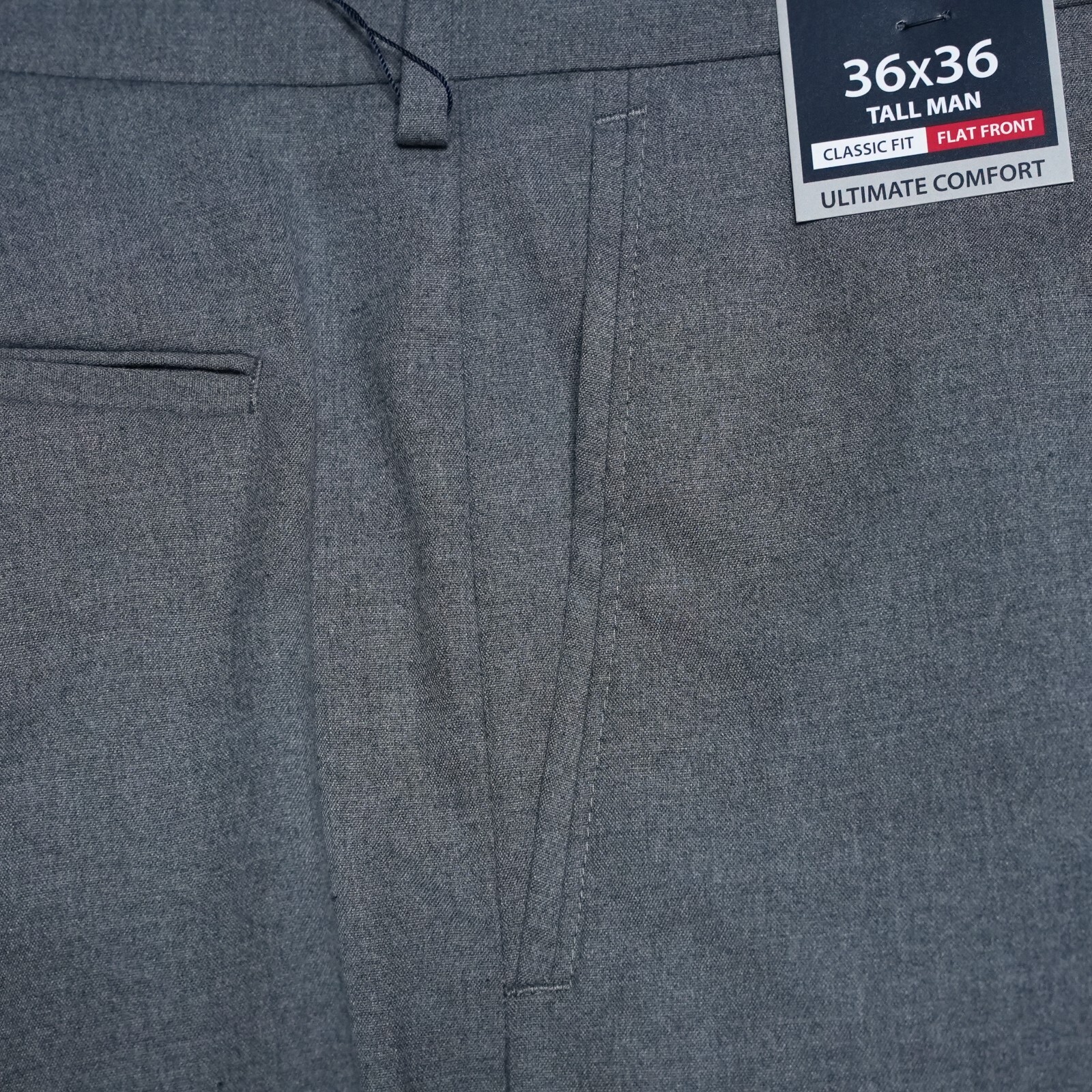 Roundtree & Yorke TravelSmart Pants LT 36″x36″ Tall Gray Easy Care Comfort NWT