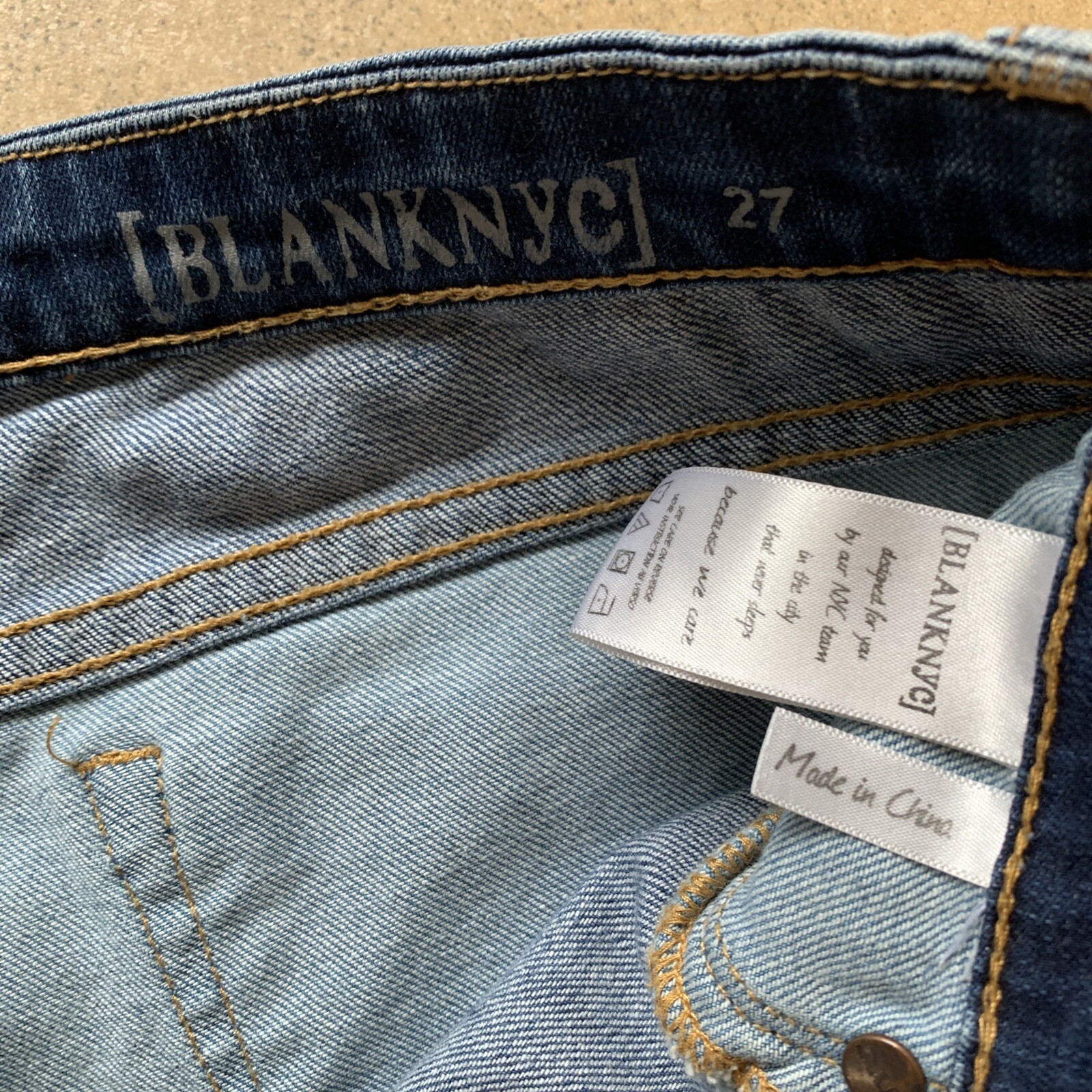 blank nyc women 27 Blue cotton blend denim skinny patchwork jeans HH