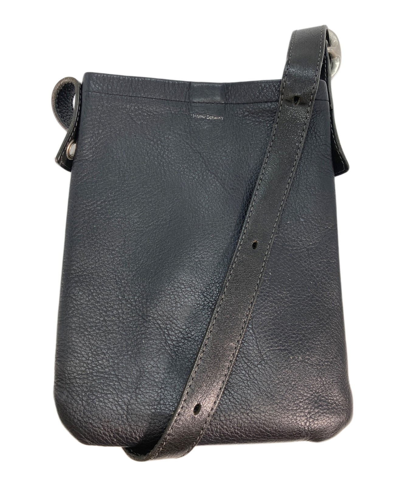 Hender Scheme Shoulder Bag One-side belt bag Black Leather H24.5cm x W19cm