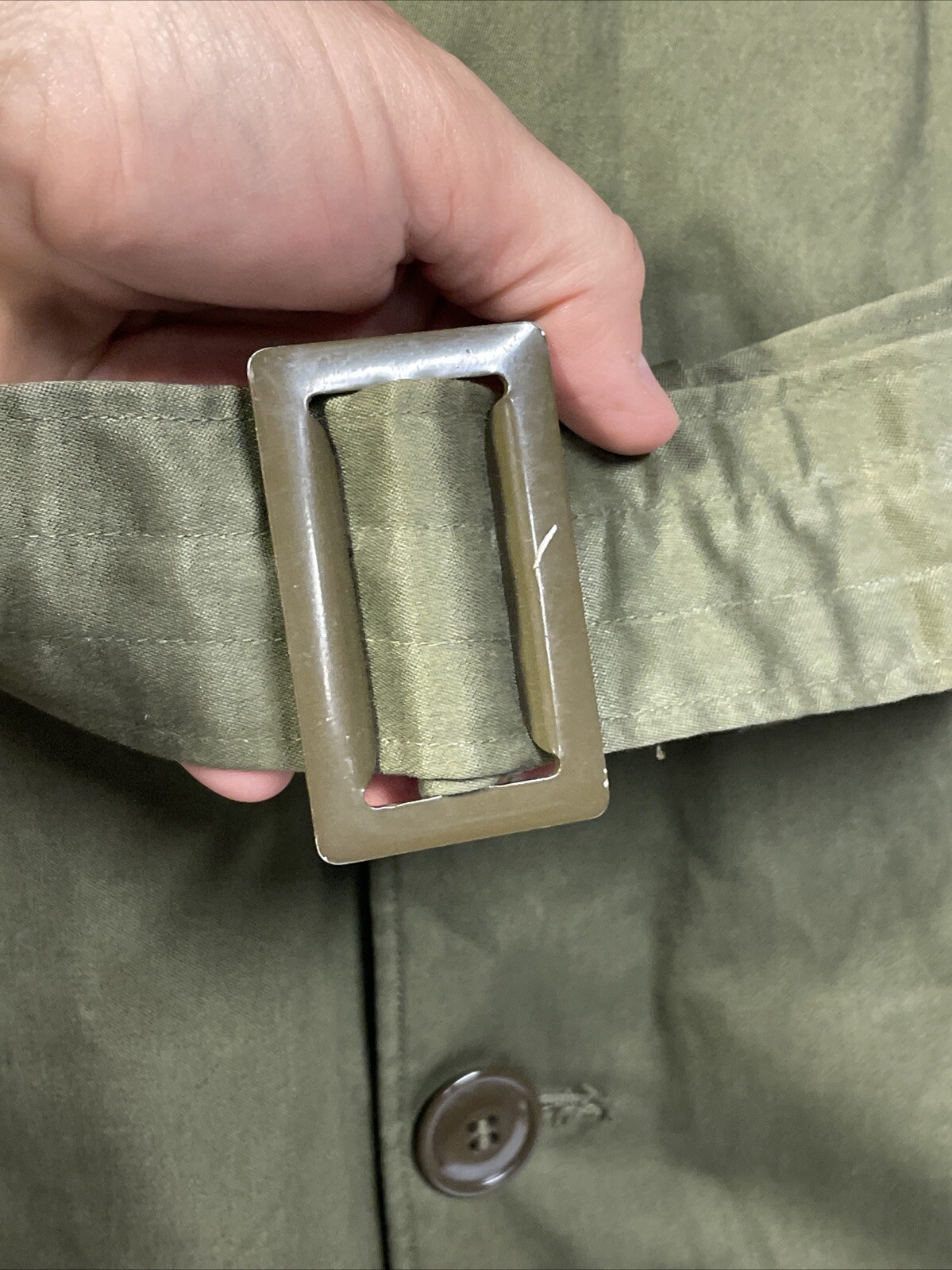 1953 Korean War US Army Winter Great Coat Lining OG-107 Overcoat Cotton Small