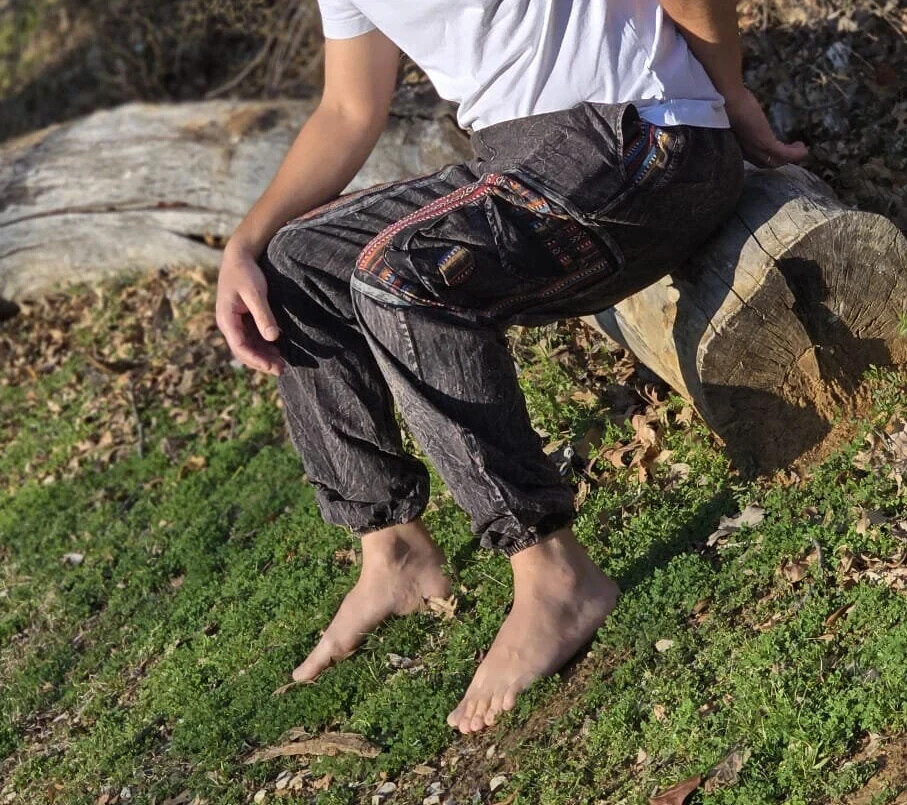 Organically Handmade Natural Stonewashed Colorful Hemp Cotton confy Pant