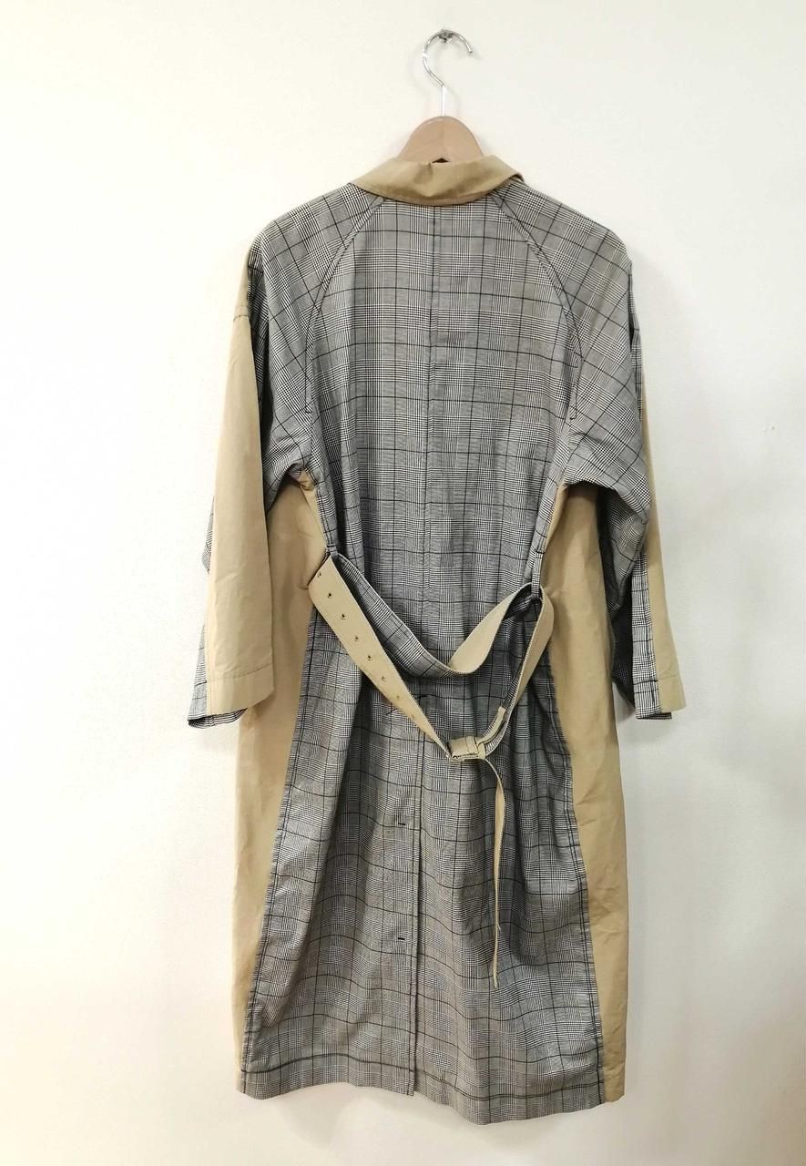 ELENDEEK Color Combination Coat 511810000001 Beige X Glen Plaid Used