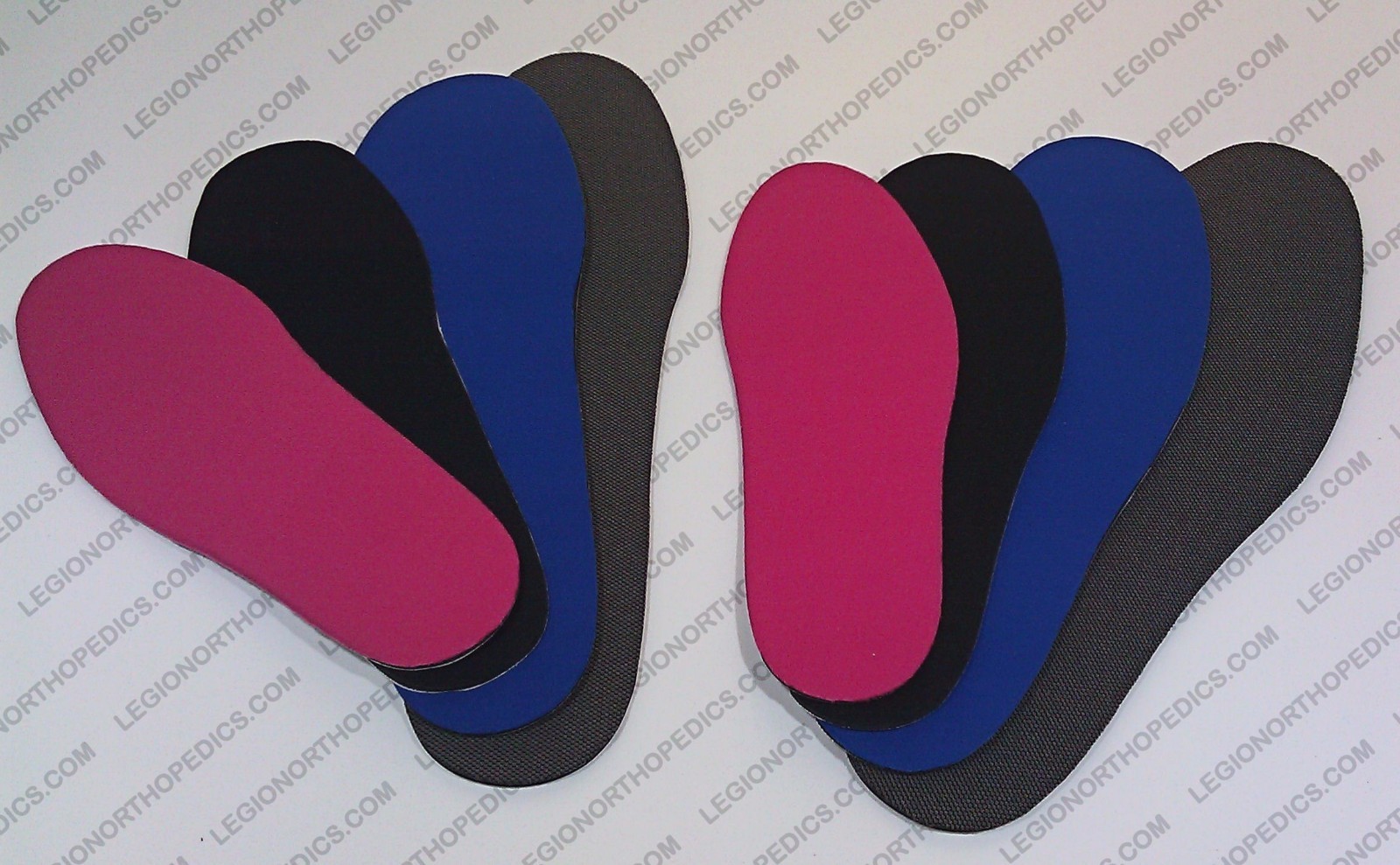 Insole Neoprene vinyl Pink Blue Gray – 1/8″ thick for shoes boots sneakers