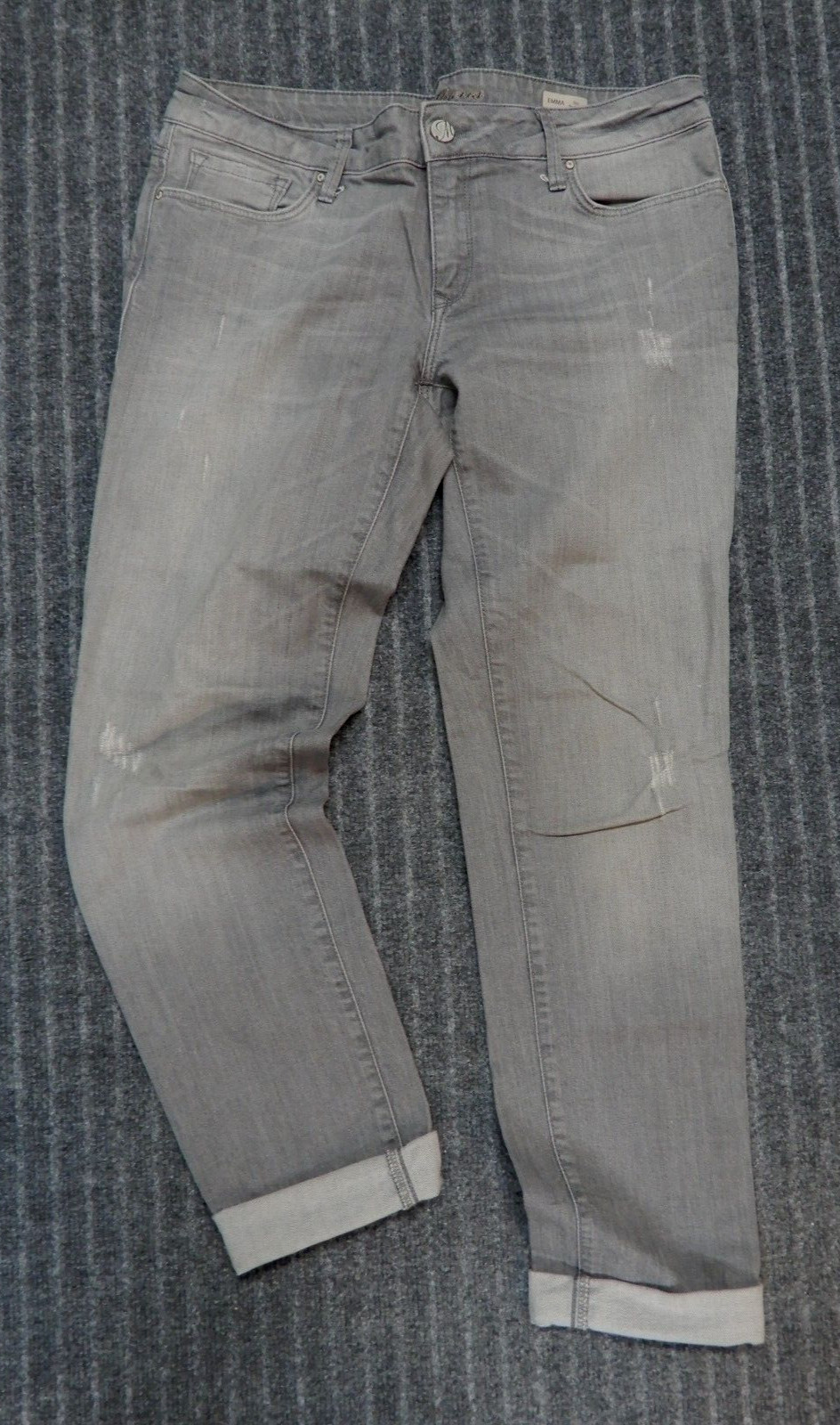 MAVI Gray EMMA Slim Boyfriend Denim Jeans Size 30 Inseam 29.5 in-Cuffed EUC