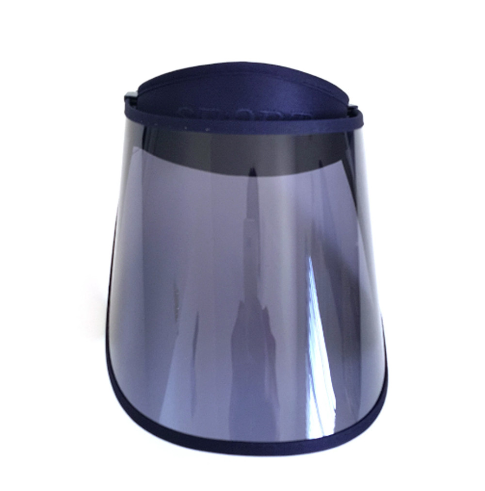 99.9% UV Protection Outdoor Beach Prism Strong Sun Visor Cap Clear Face Shield