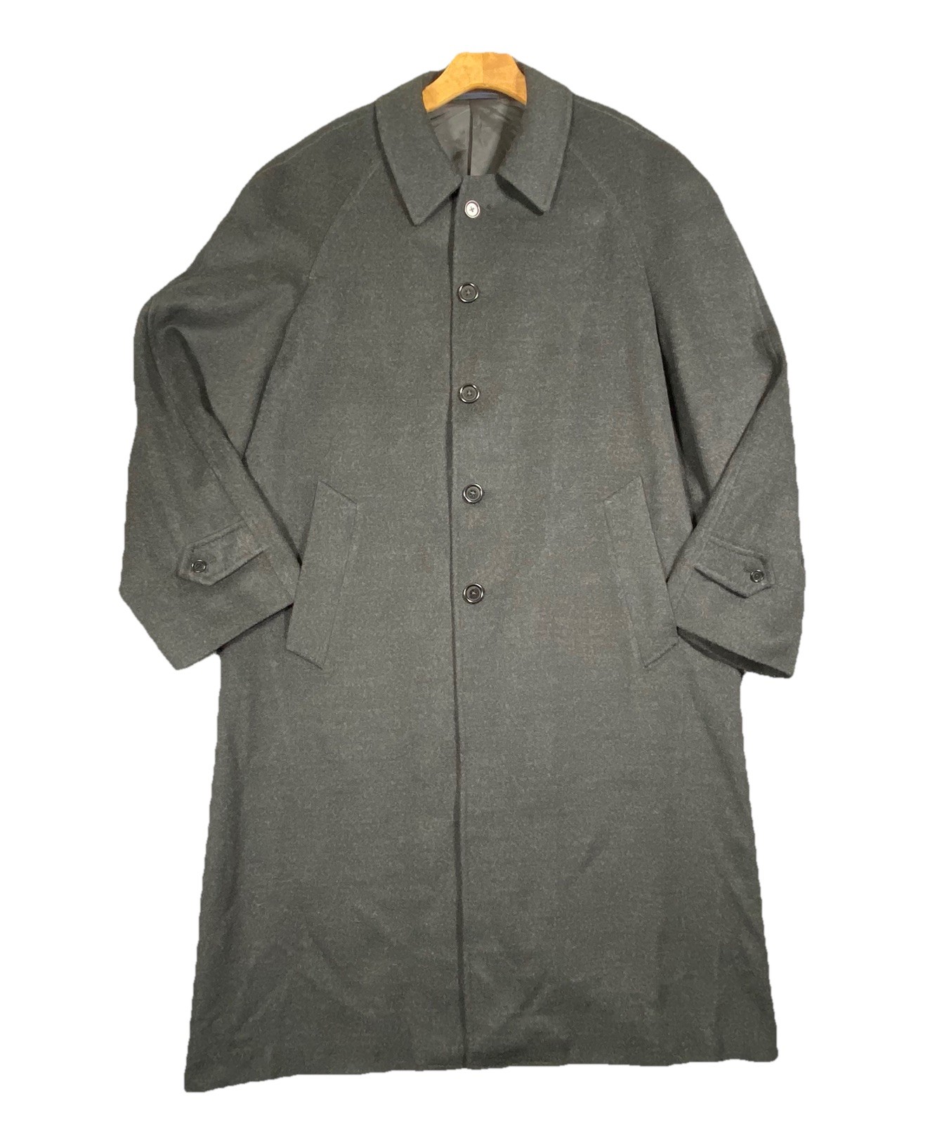 Burberry London 100% Wool Trench Coat Mens Sz 42 Regular Heather Gray Excellent!