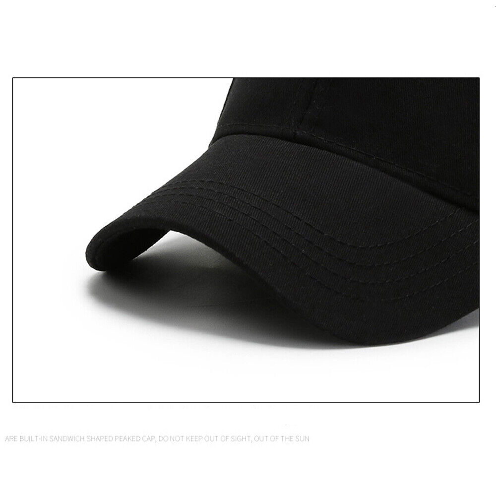 Cotton Baseball Cap Ball Dad Hat Adjustable Plain Solid Washed Men Washed