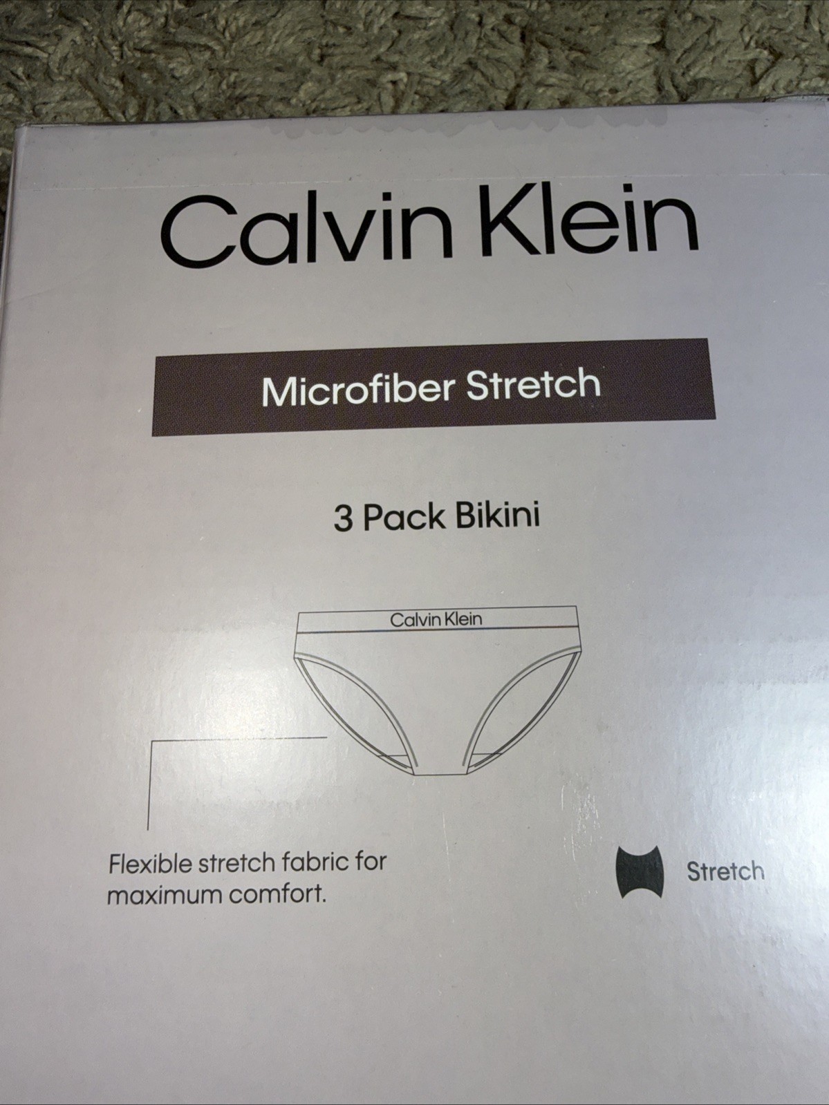 NEW Women’s Calvin Klein 3 Pack Bikini Underwear Black Pink Tan Size Small