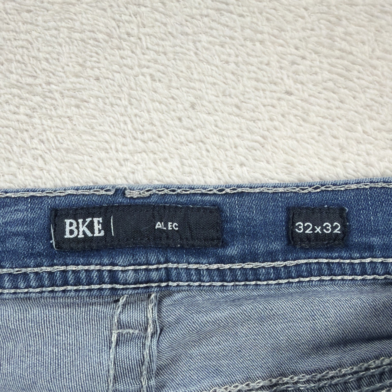 BKE Alec Men’s Straight Jeans 32×32 Light Wash Stretch Denim
