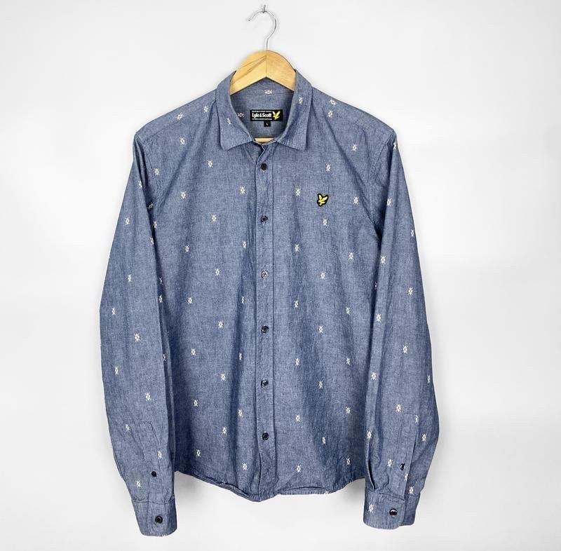 Men’s Lyle & Scott Shirt Navy 40 /L / 48