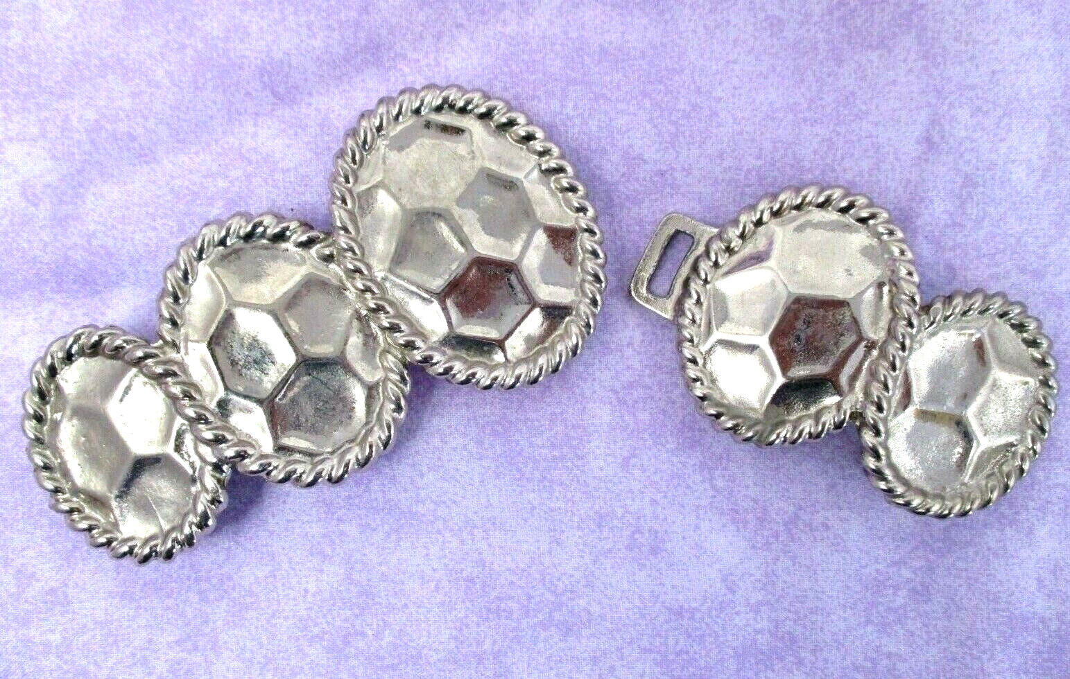 Vintage 80s Belt Buckle Large Statement Silvertone 6.25 in Accessorcraft Womens
