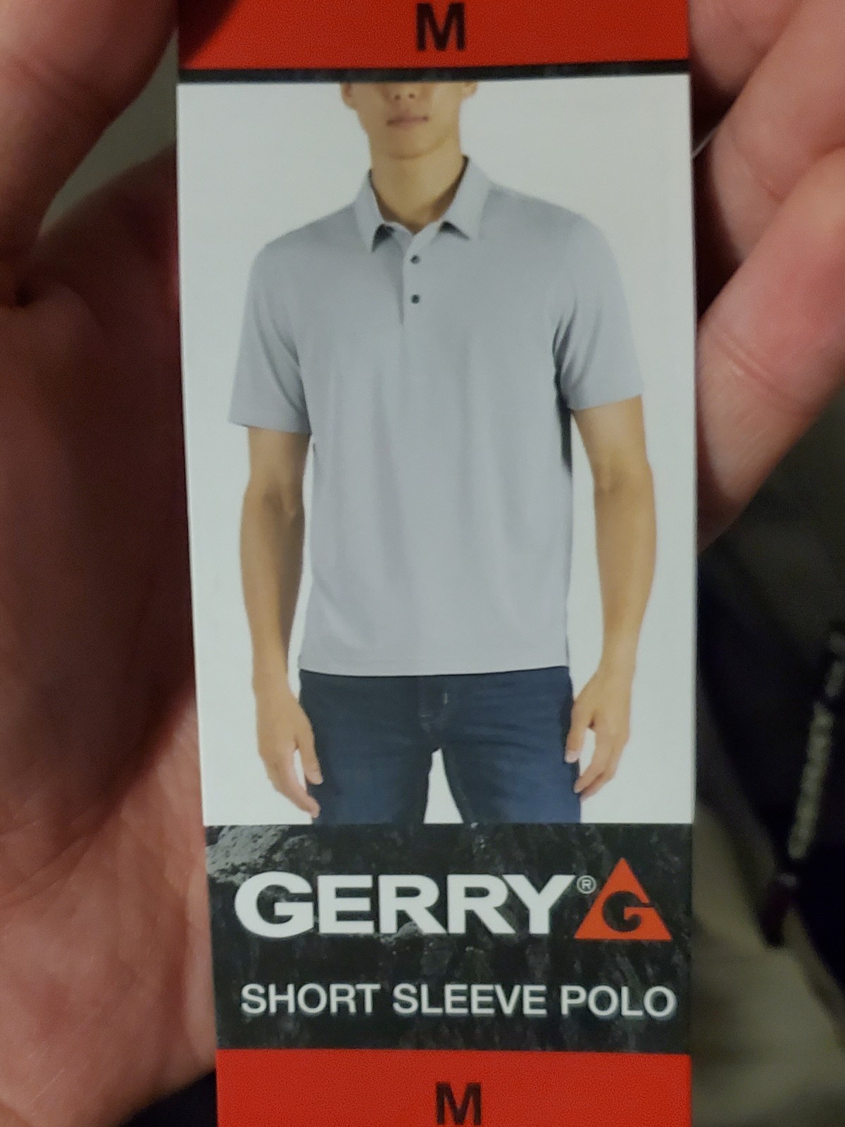 Gerry Men’s Solid Gray Short Sleeve Polo Moisture Wicking Stretch Classic Fit M