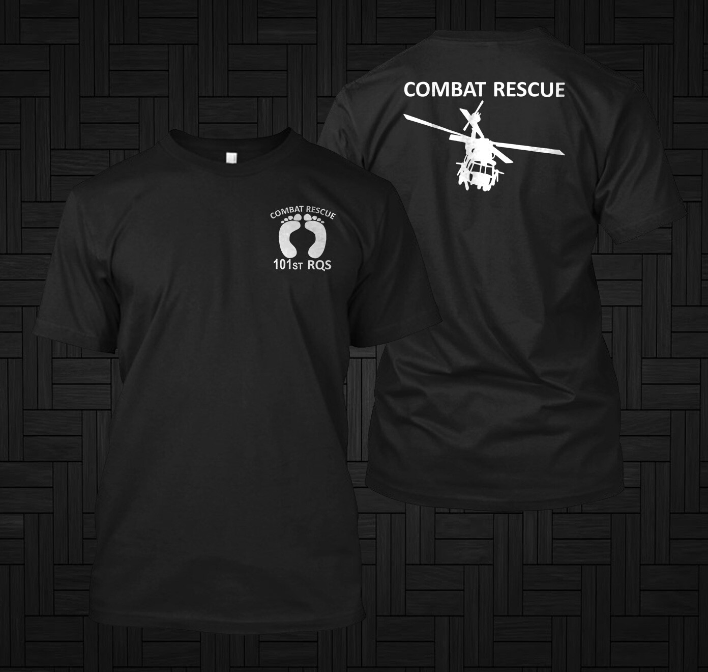 101st Combat Rescue Shirt HH-60 Shirt CSAR usaf – Custom front and back tee