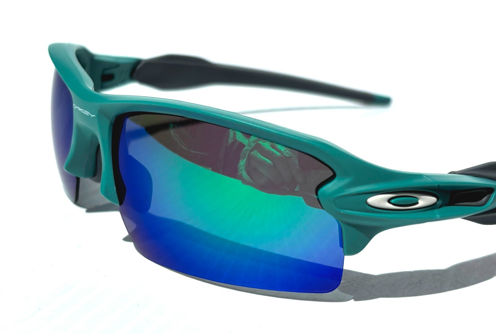NEW Oakley FLAK 2.0 Matte Pacific Green POLARIZED Galaxy Jade Sunglass 9188