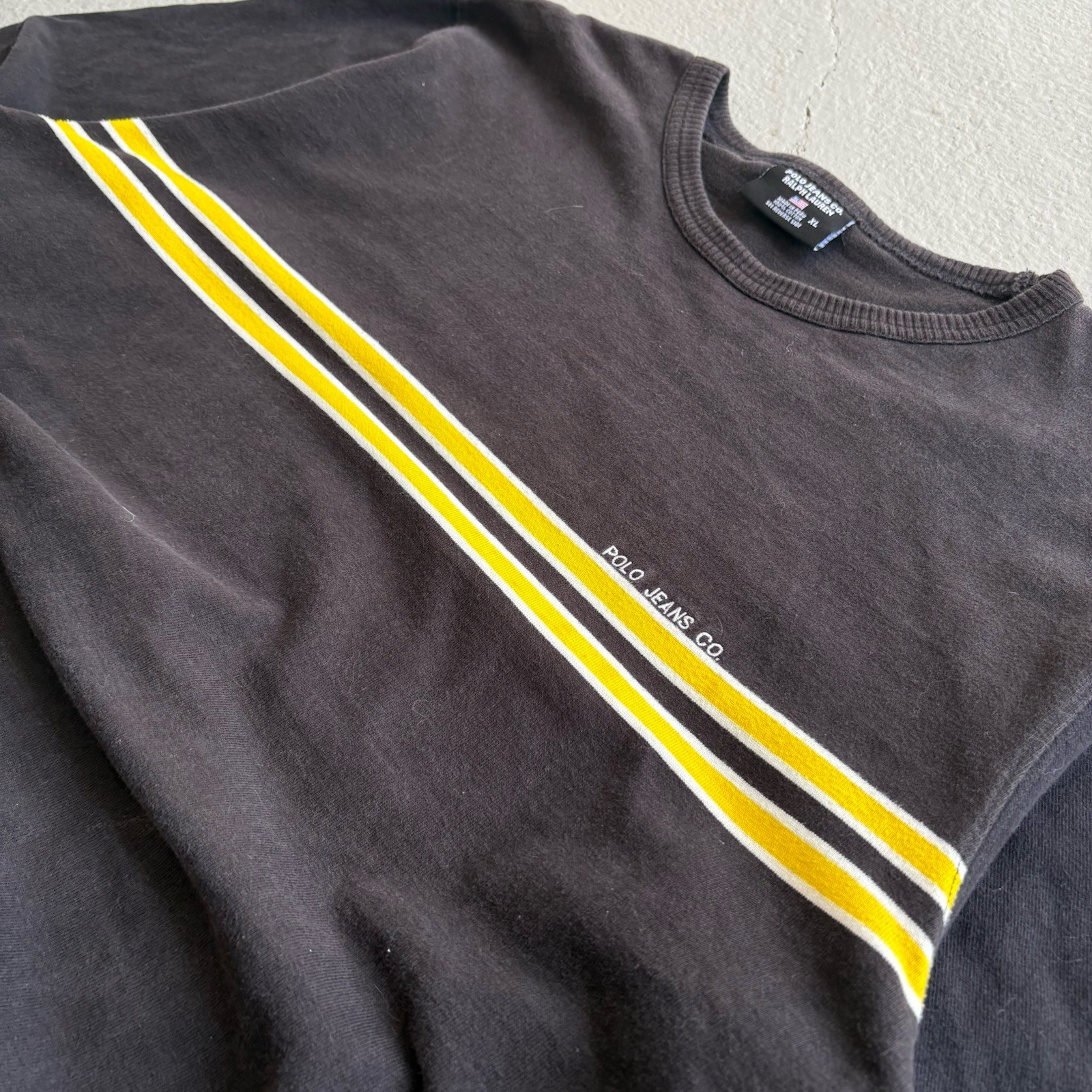 Polo Jeans Co. Ralph Lauren Striped Crewneck Knit Pullover Sweater – Men’s XL