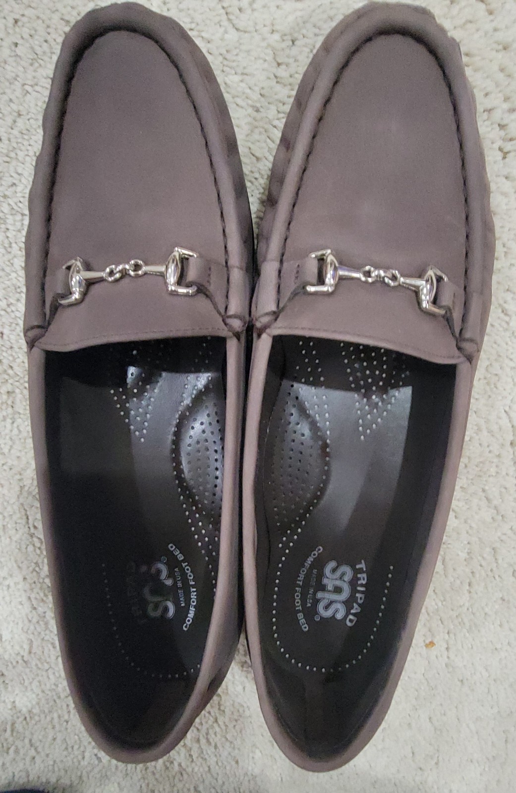 SAS Tripad Slip-on Taupe Suede Driving Moccasins SZ 9.5M