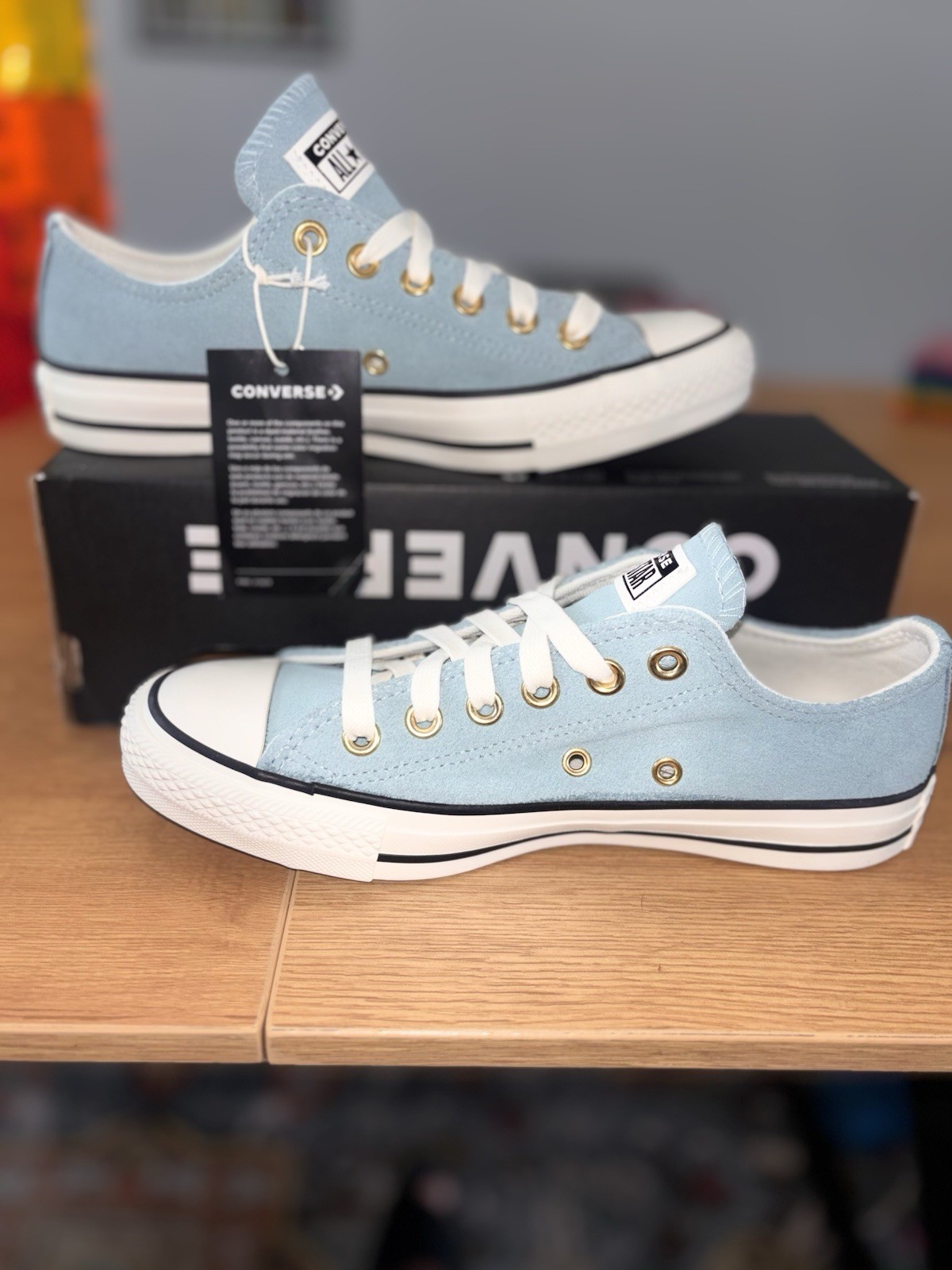Converse Chuck Taylor All Star Low Top Vernal Pool Leather Sneaker sz 5M / 7W