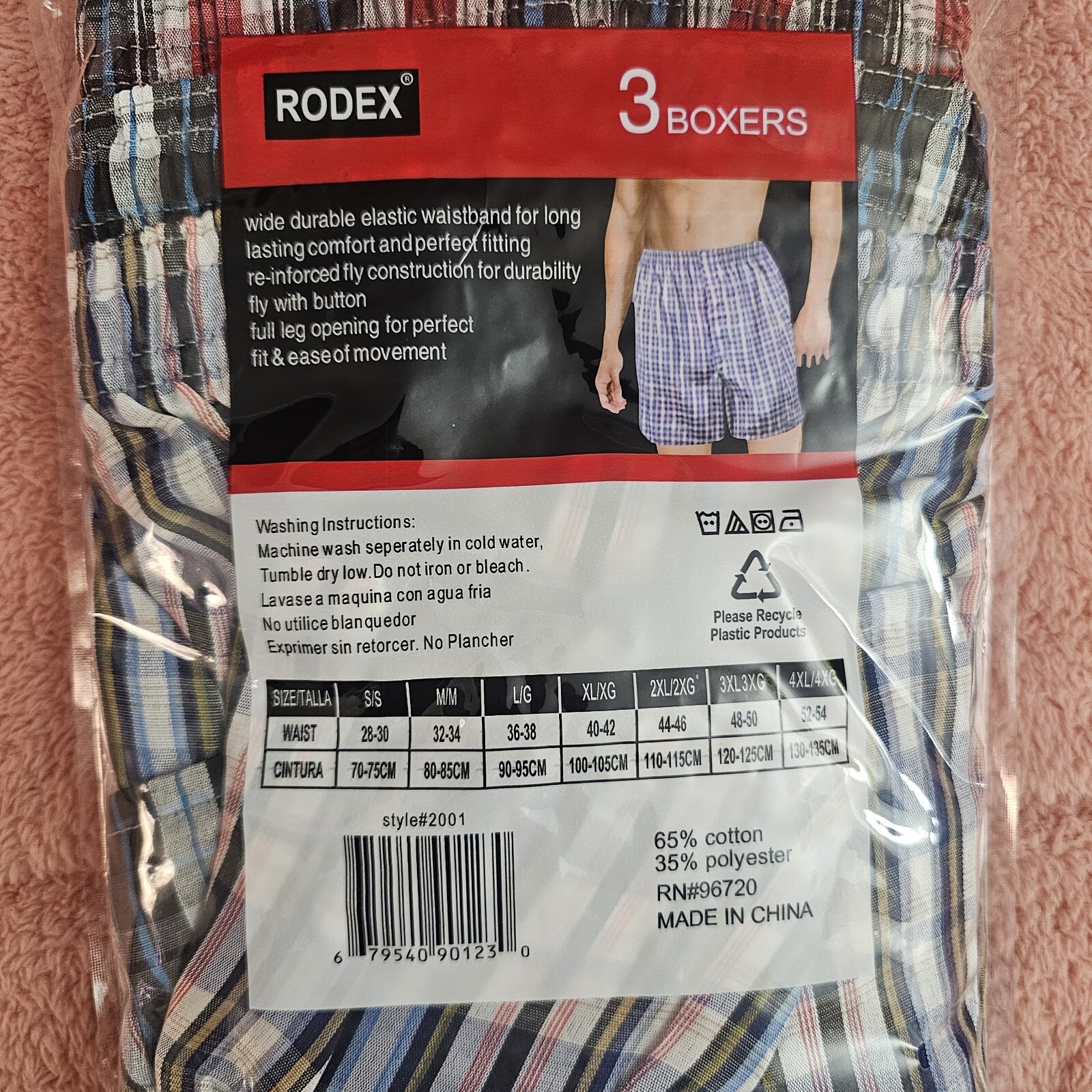 Men’s Rodex Multicolor Boxers Medium 3 Boxer (32/34) . American Fit
