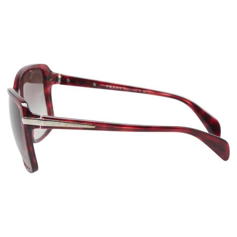 PRADA Women’s Red Plastic Sunglasses 59□18 135 Includes Box Hard Case Cloth Auth