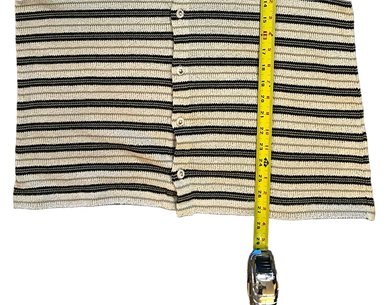 ALLSAINTS Jackson Oversize Stripe SS Knit Button-Up Shirt – Men’s Medium (M)