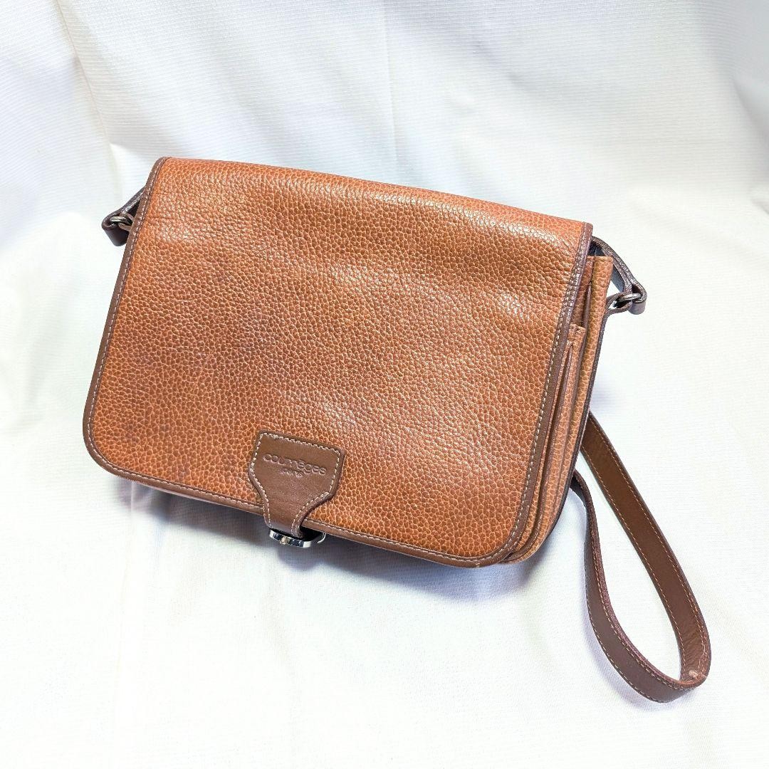 Courreges Brown Messenger Bag 9.8 inches