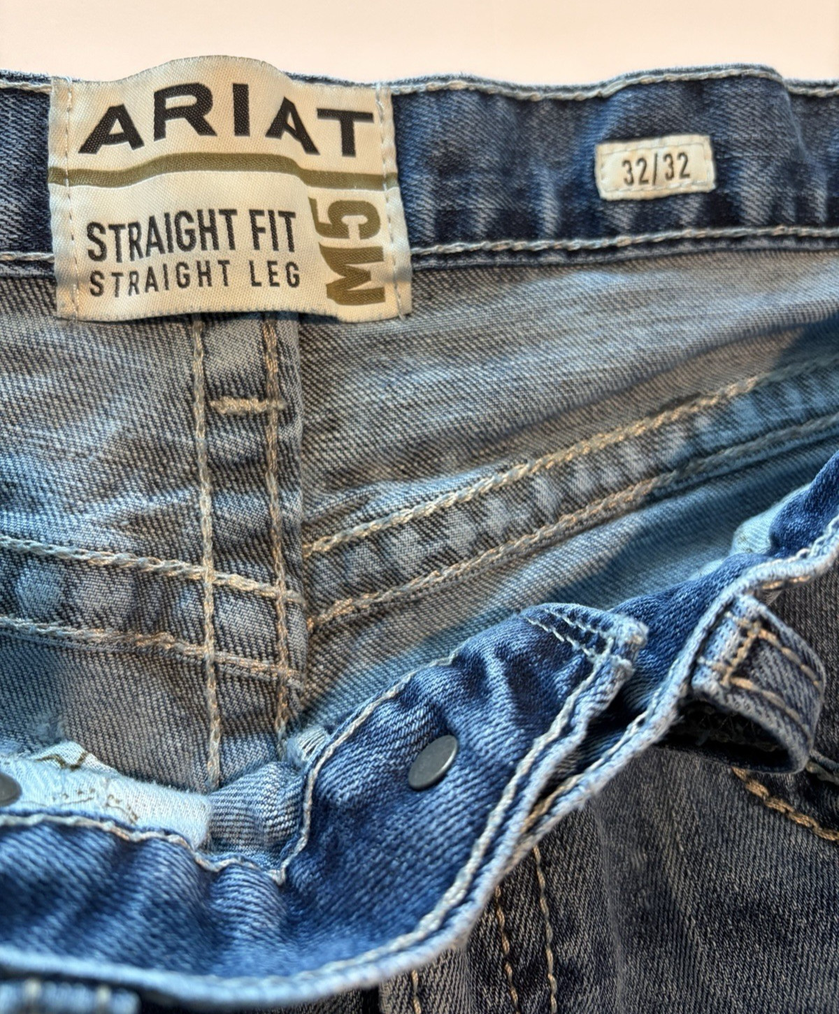 ARIAT M5 – Men’s Jeans – Straight Leg & Fit Western Denim Blue -Size 32×32