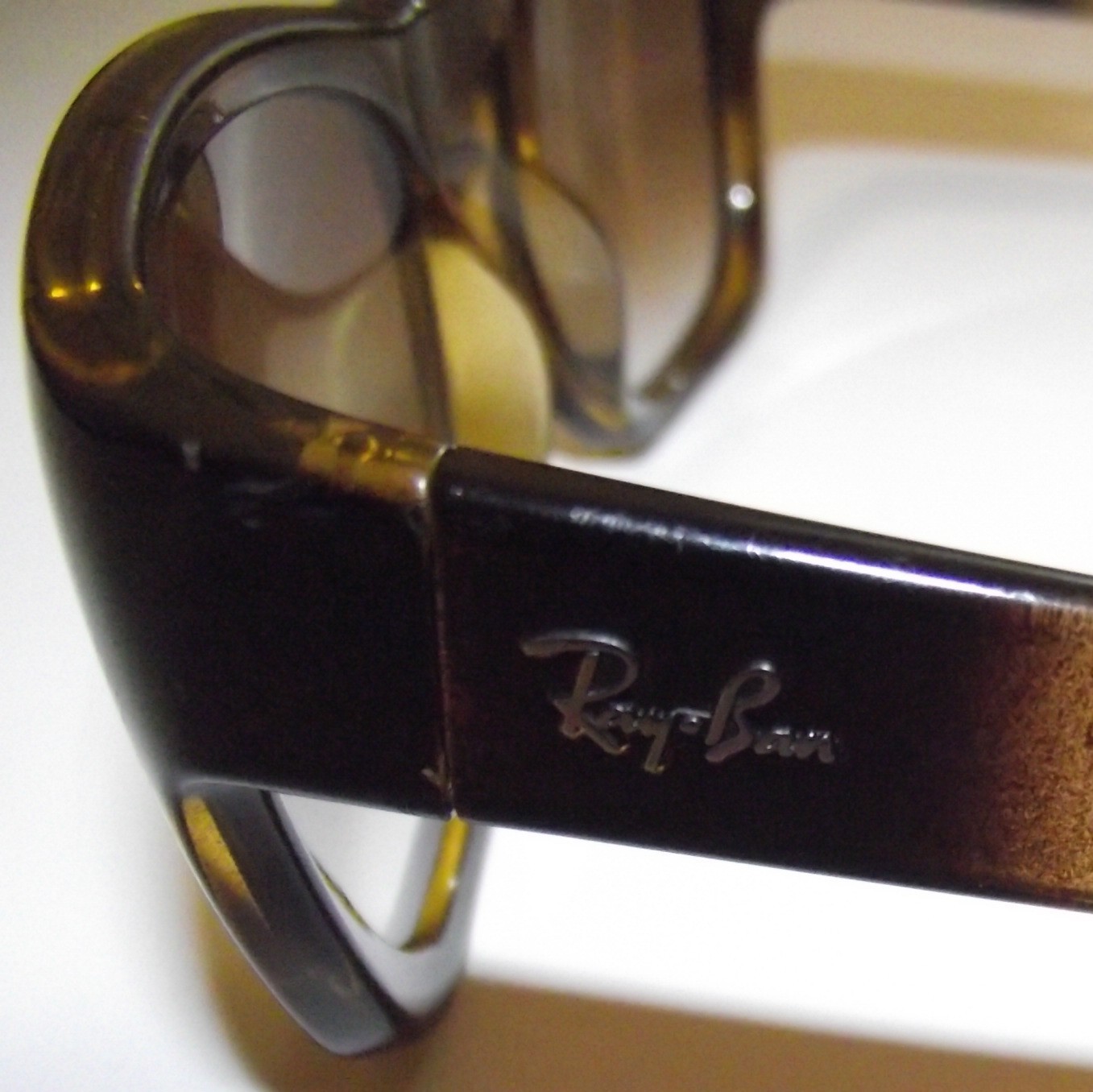 Ray-Ban RB4194 710/85 Polished Light Havana/Brown Rectangle Sunglasses 53-17-140