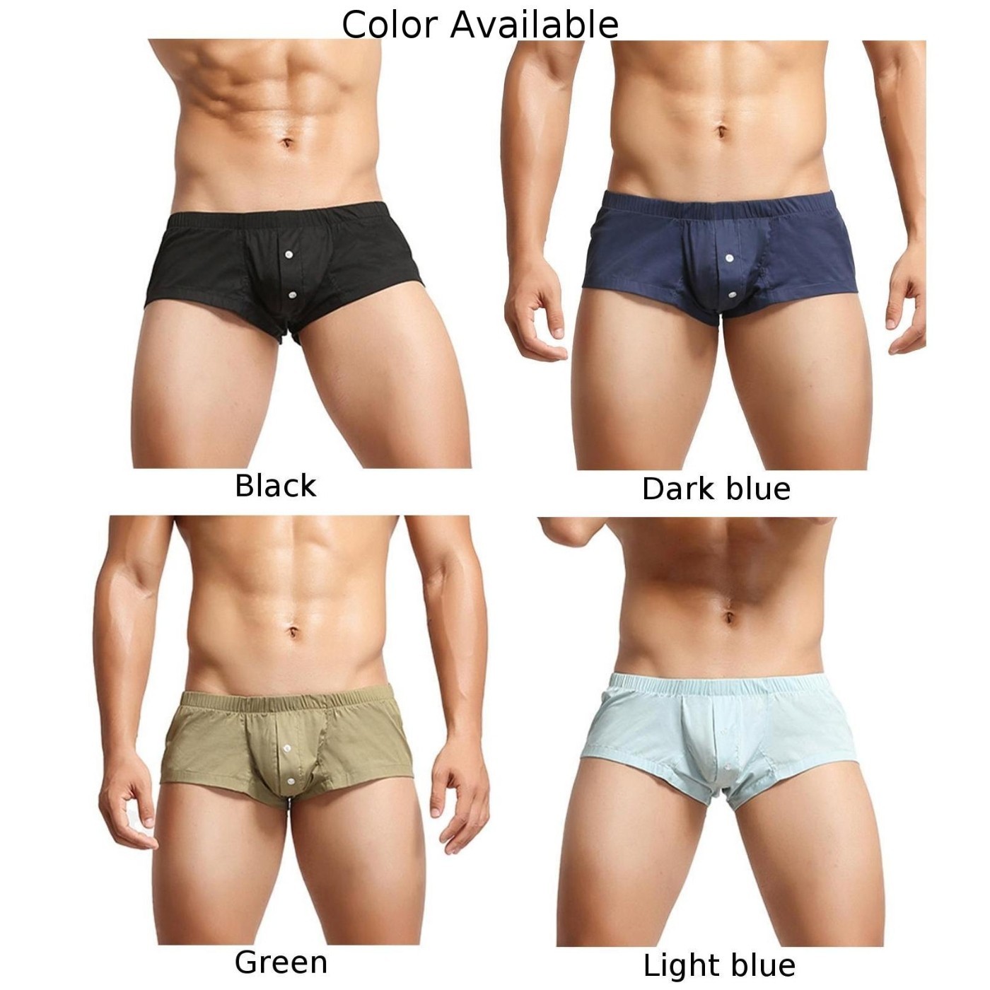 Mens Sexy Underwear Underpants Soft Boxers Shorts Briefs Trunks Button Low Rise