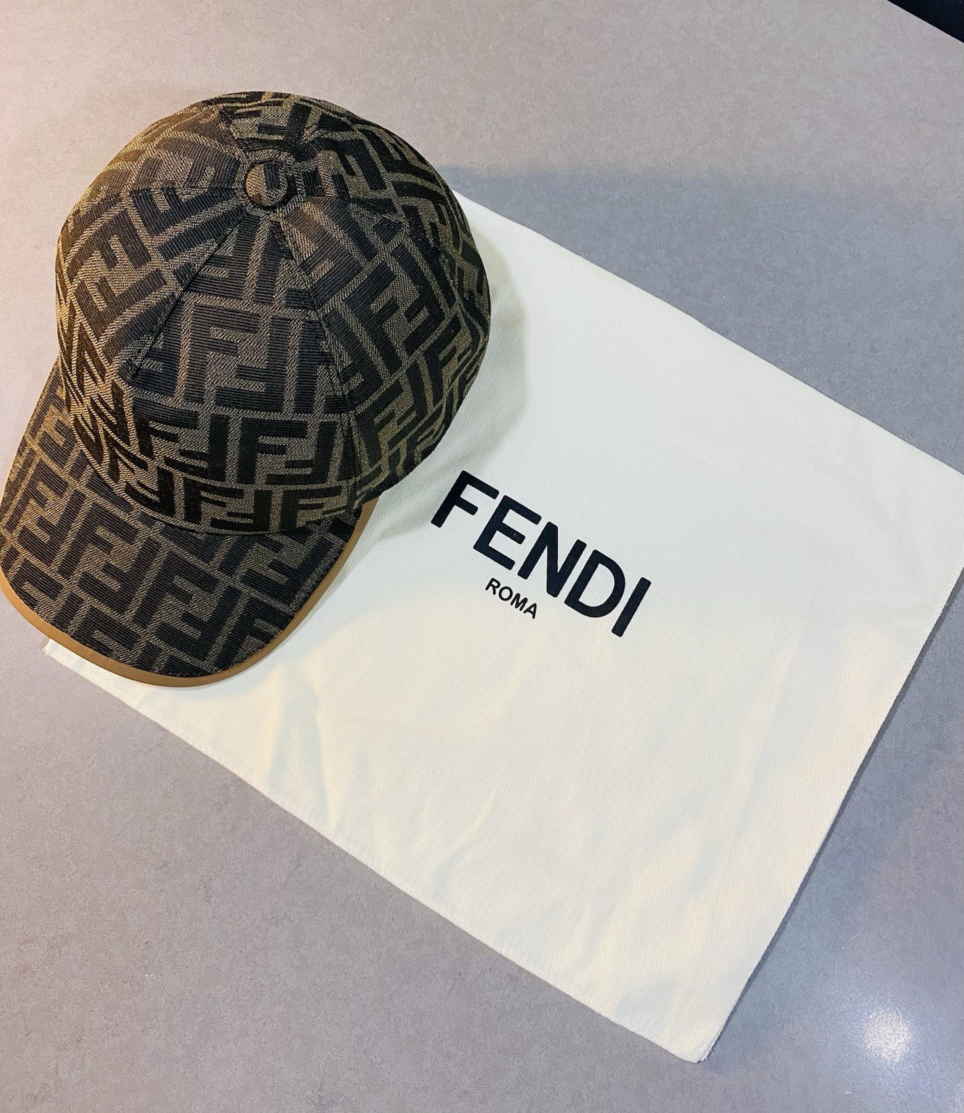 Fendi FF Jacquard Baseball Cap! Original Receipt!