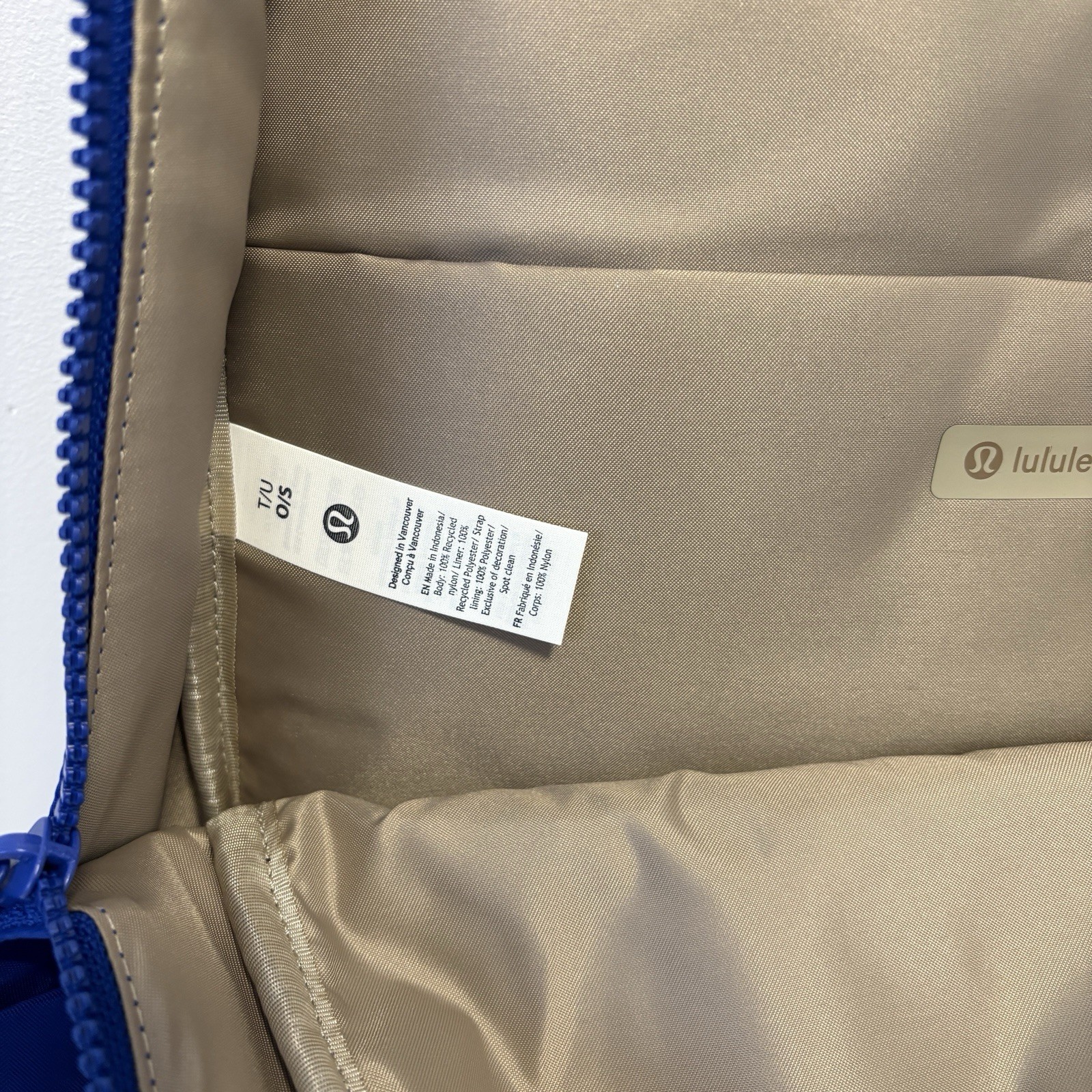 Lululemon Blue Everywhere Backpack 22L Tech Canvas Nylon Padded NEW