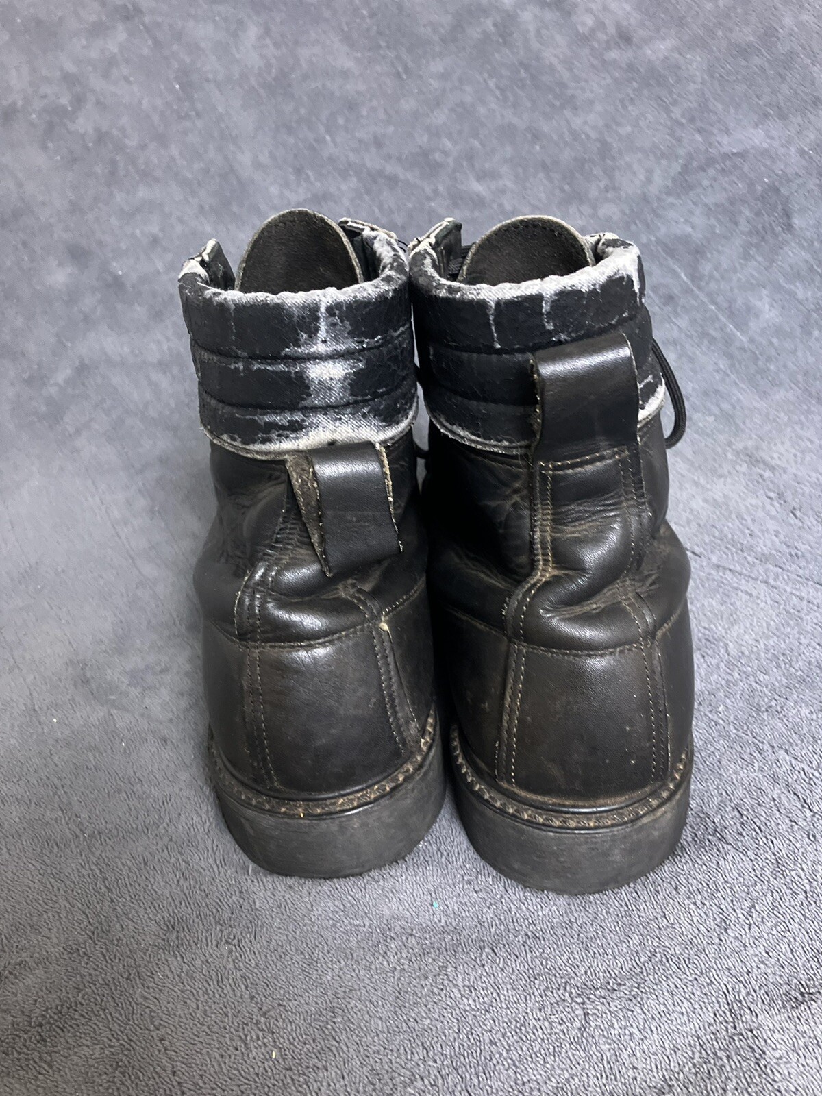 VTG Iron Age Steel Toe Boots Men’s 12 M Lace Up Black Goodyear MADE IN USA